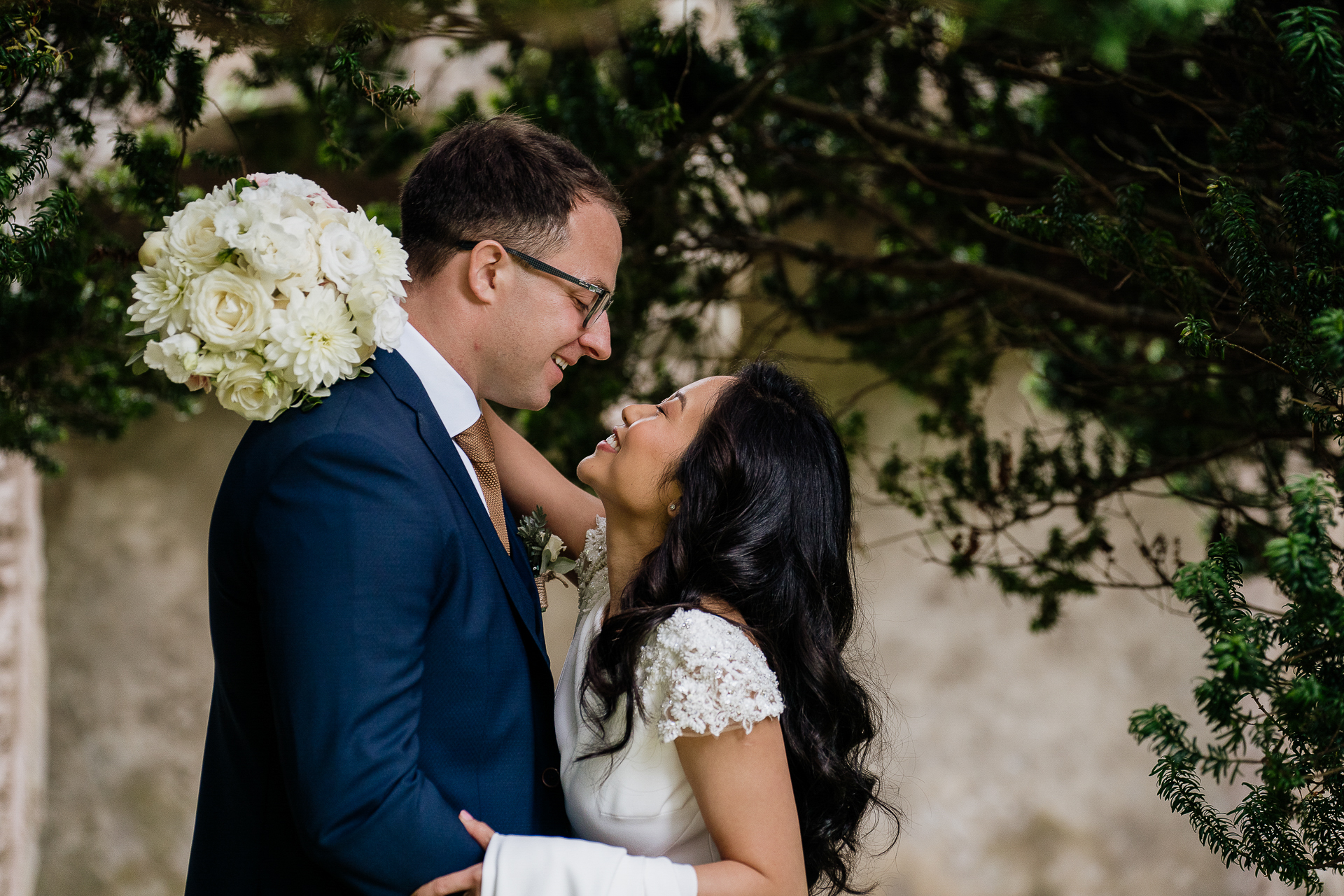 A man and woman kissing