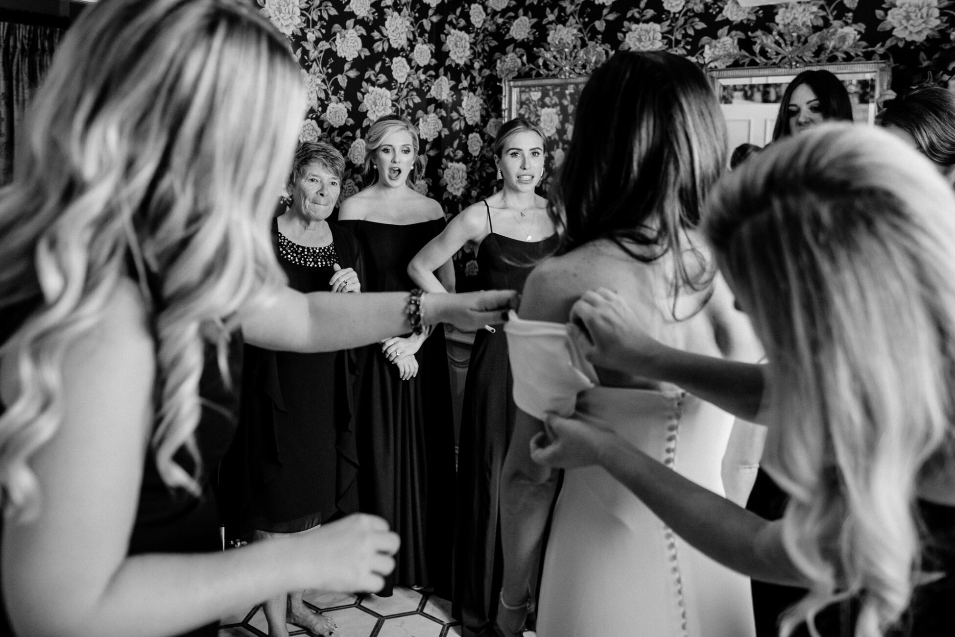 A group of women in a room