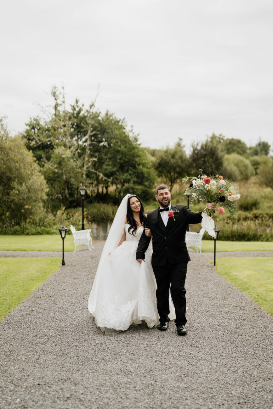 A man and woman posing for a picture