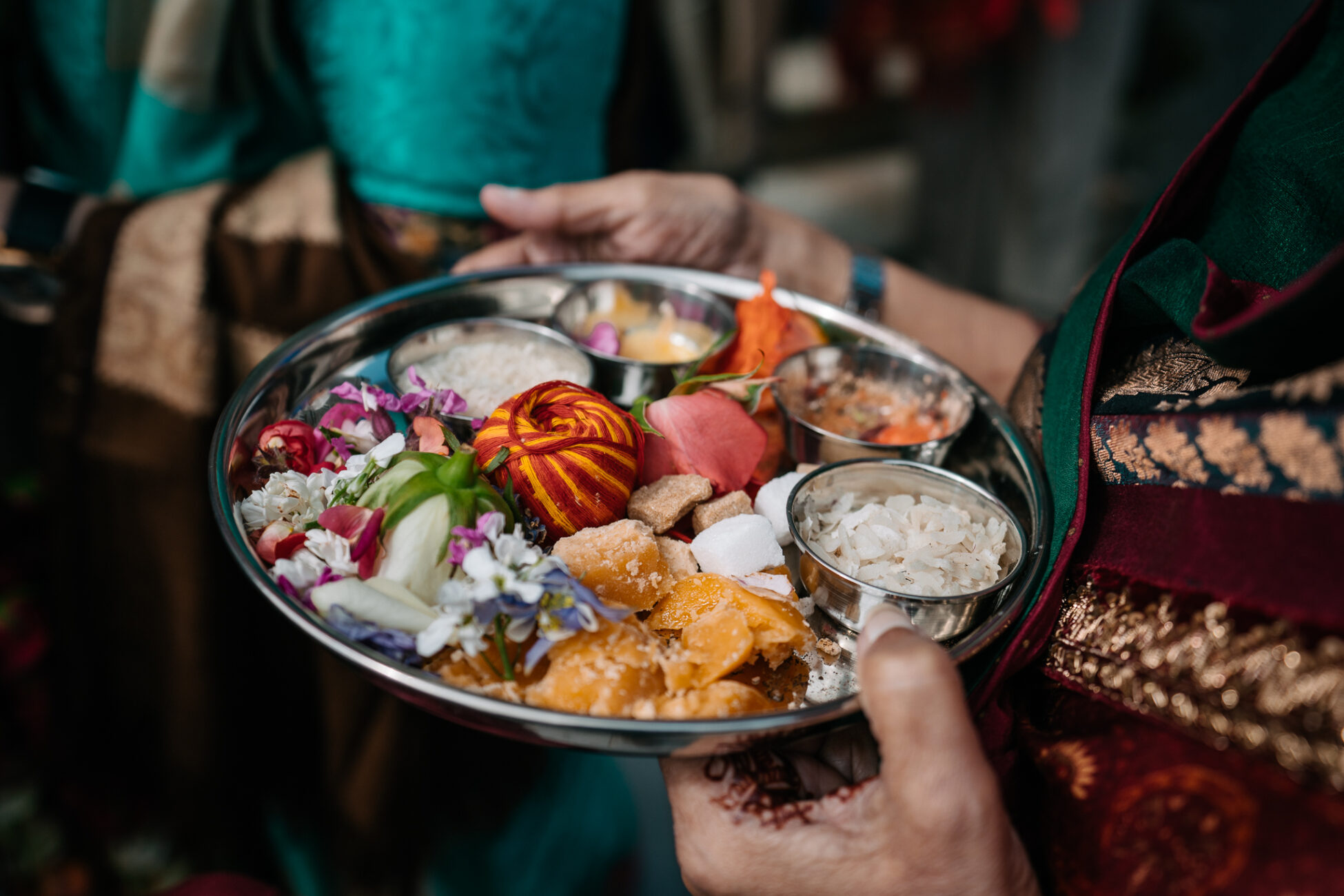 A bowl of food