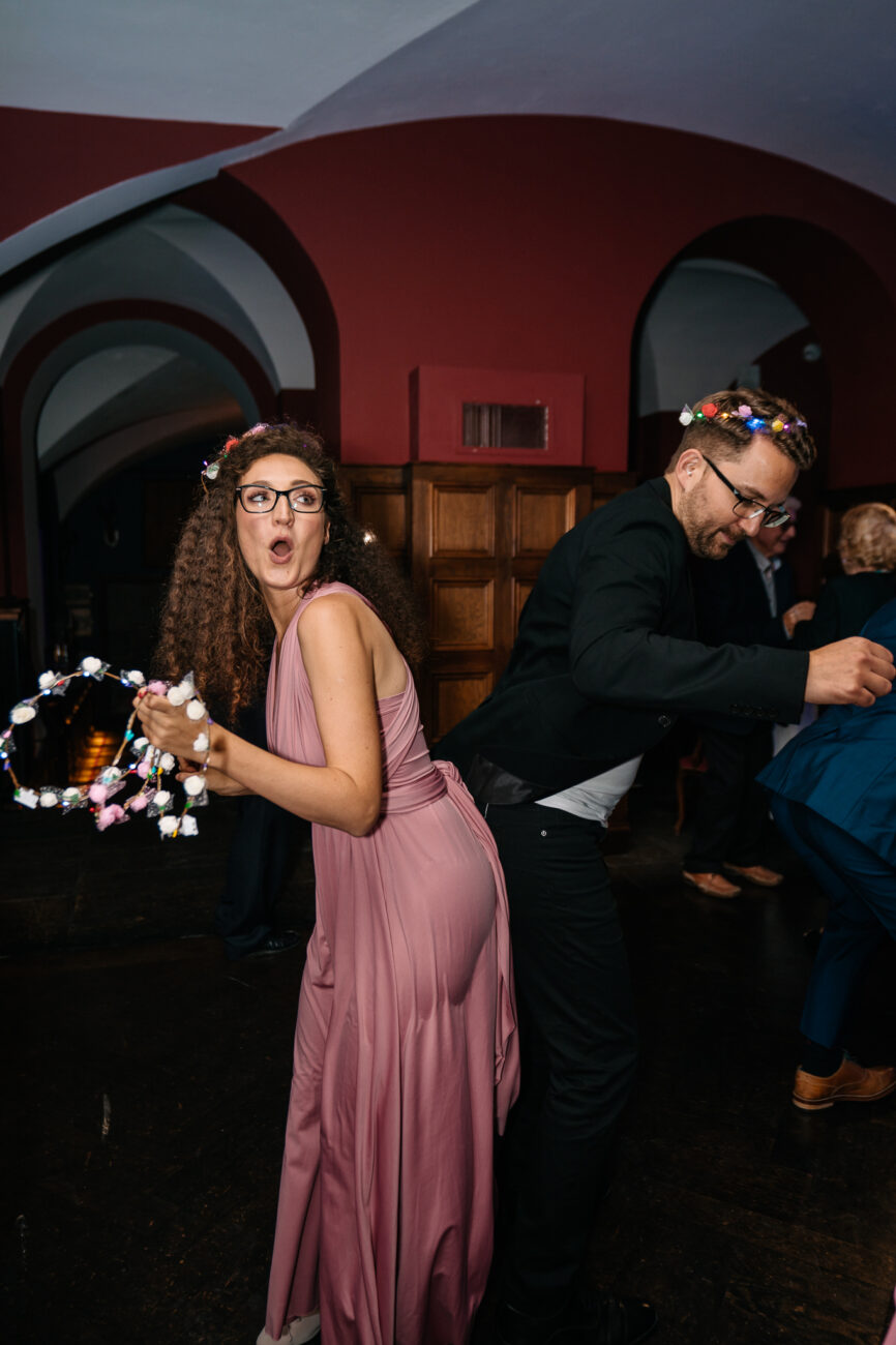 A man and woman dancing