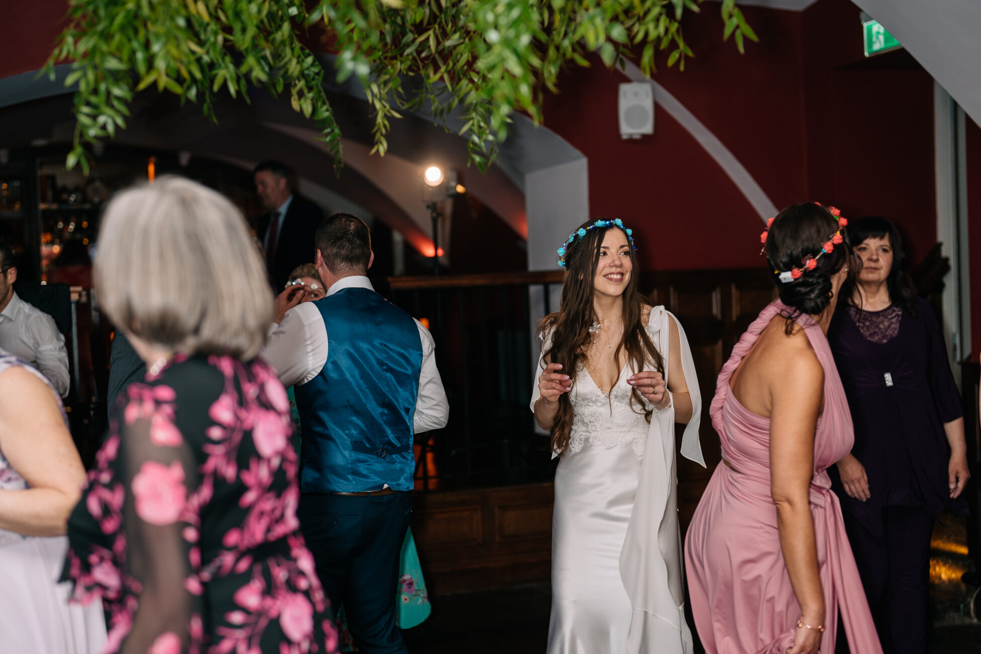 A group of people dancing