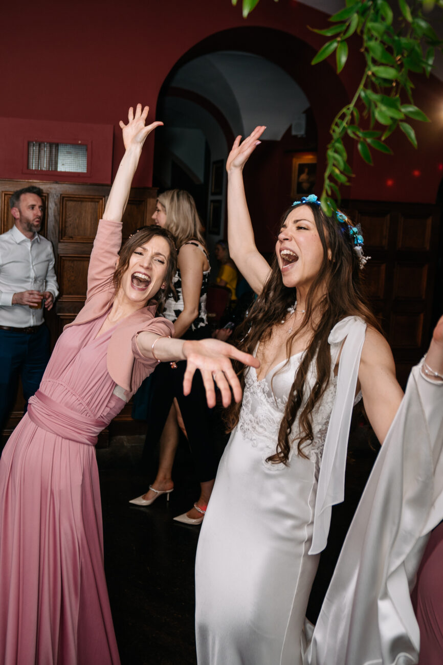 A group of people dancing