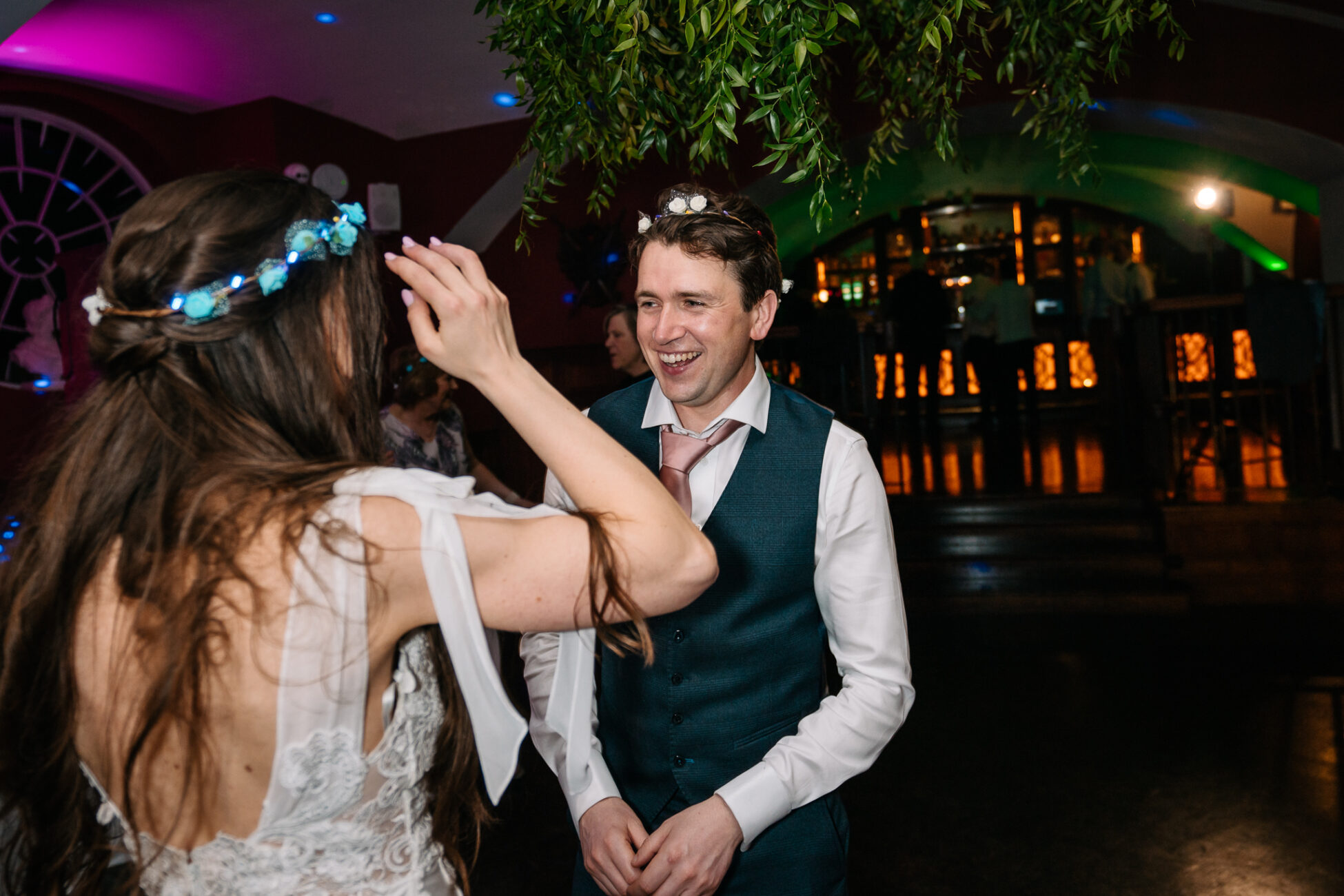 A man and woman dancing