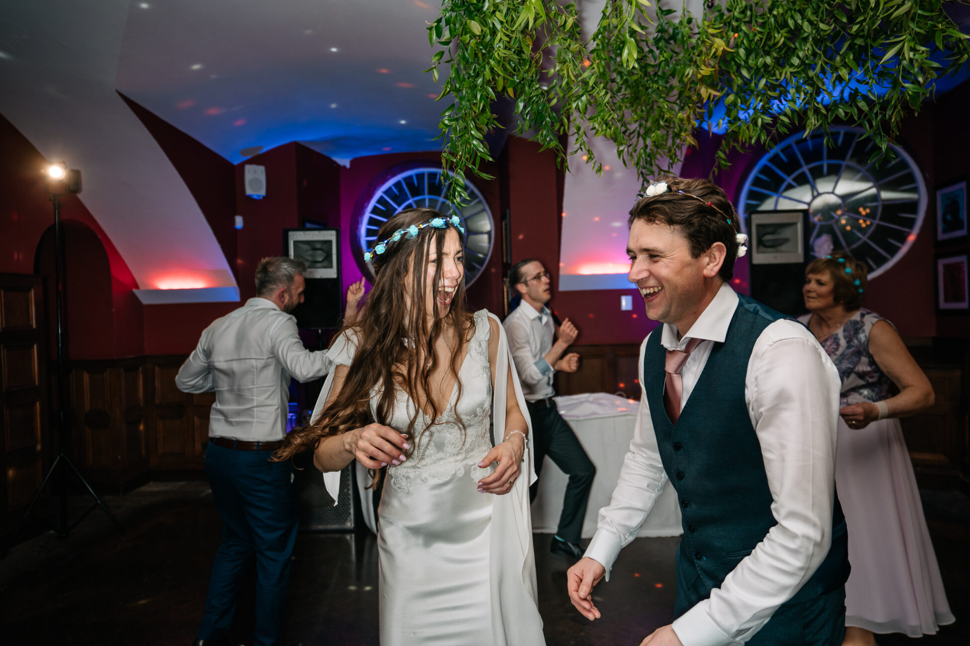 A man and woman dancing