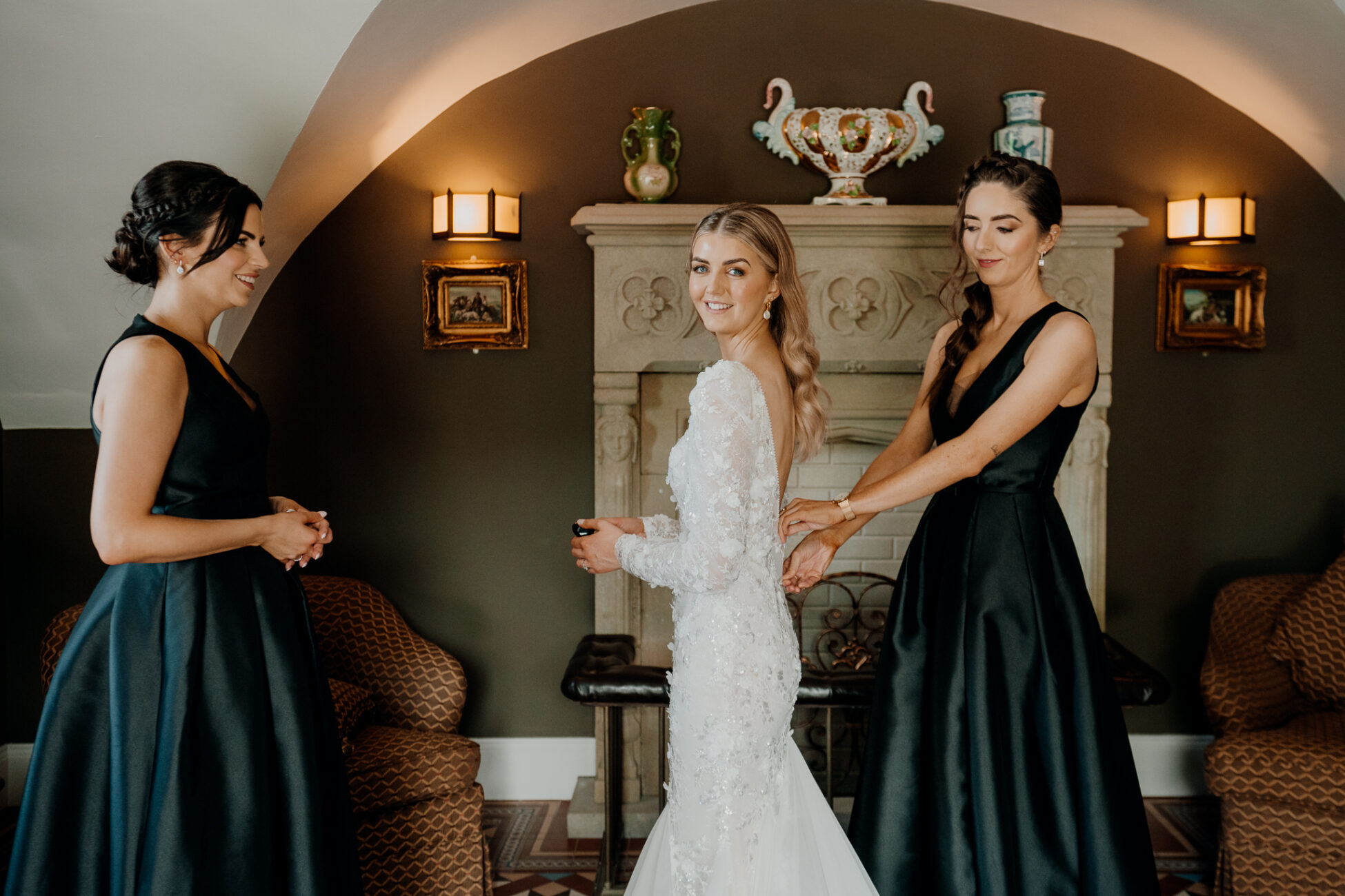 A group of women in dresses