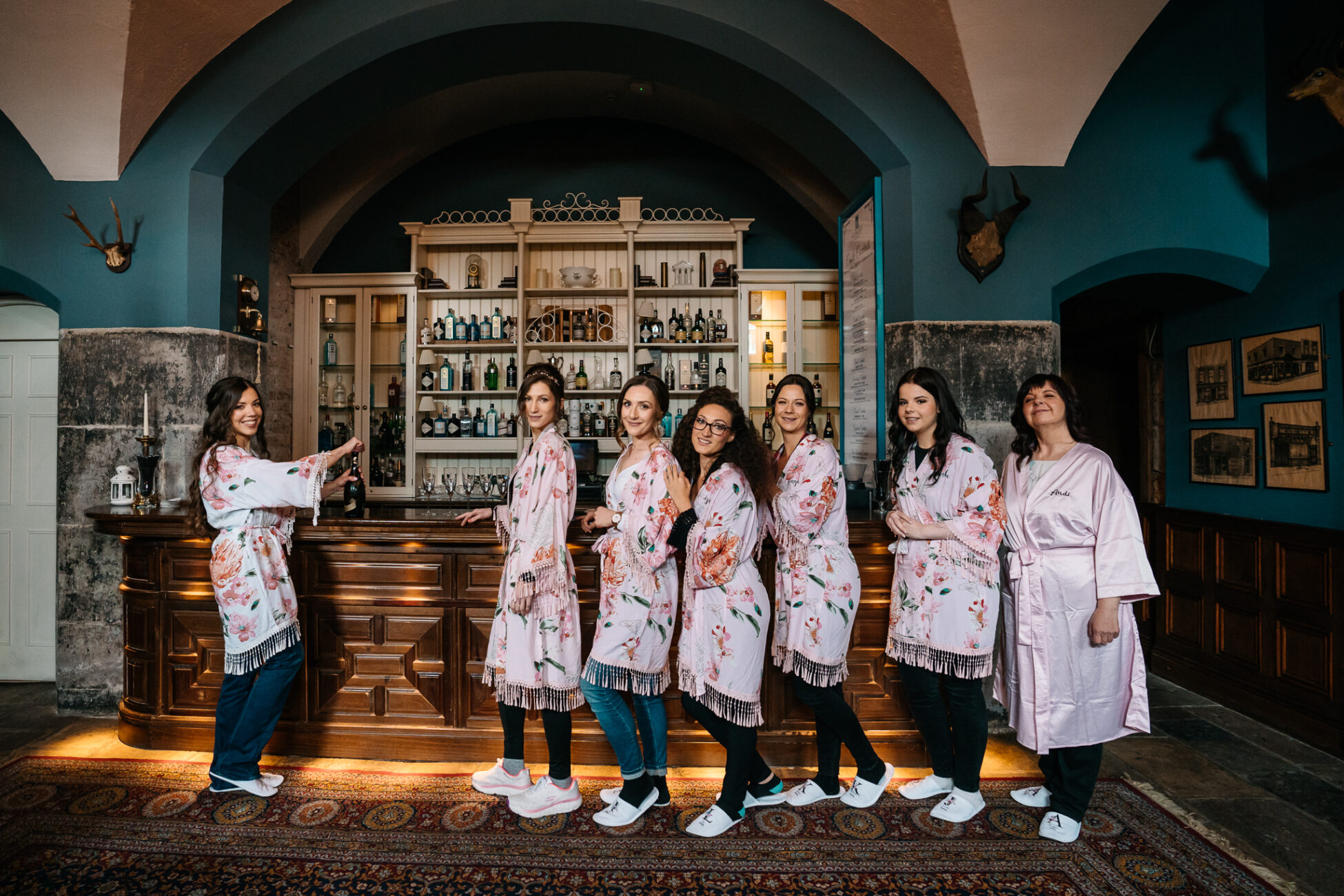 A group of women posing for a photo