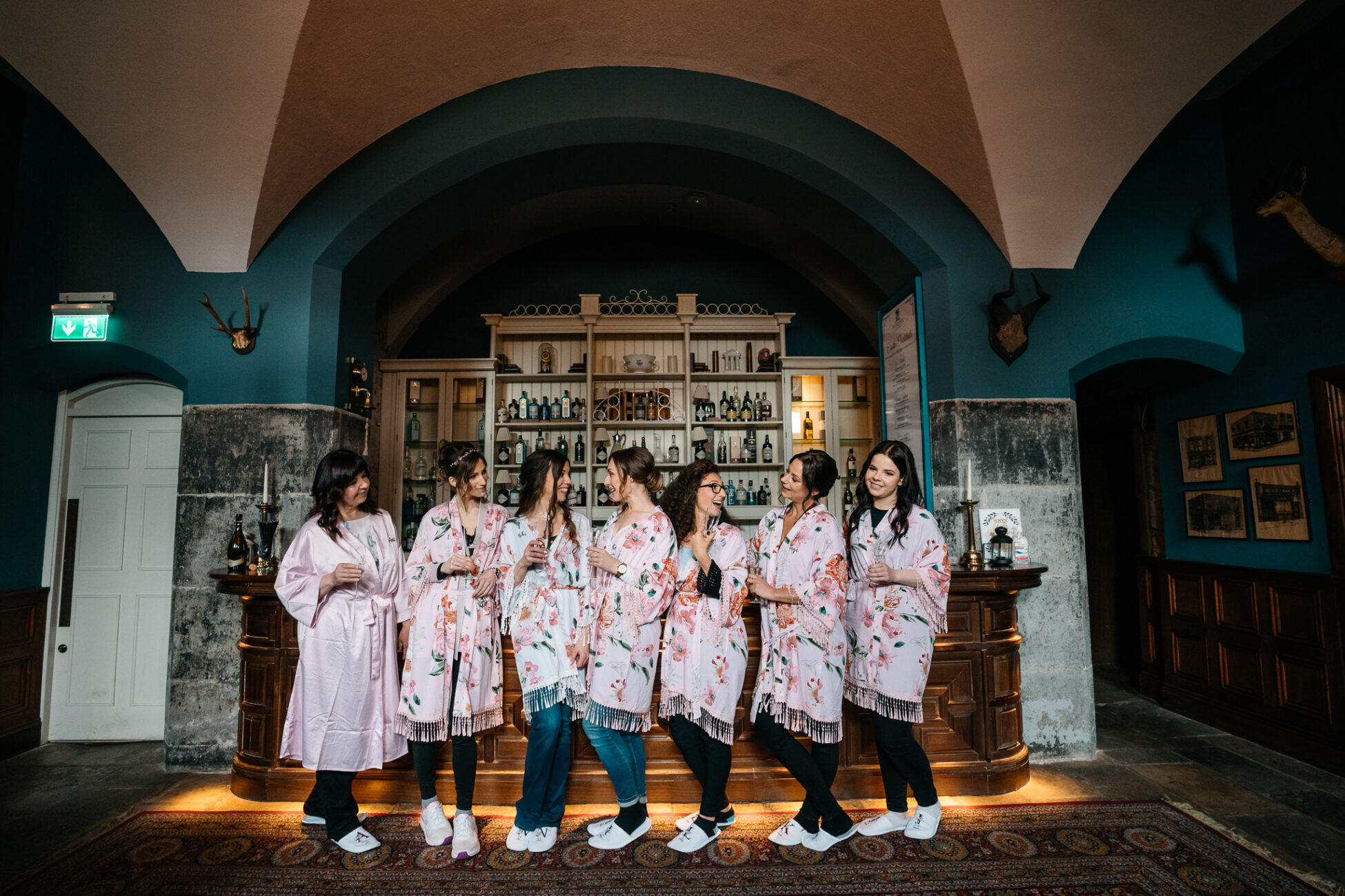 A group of women in dresses