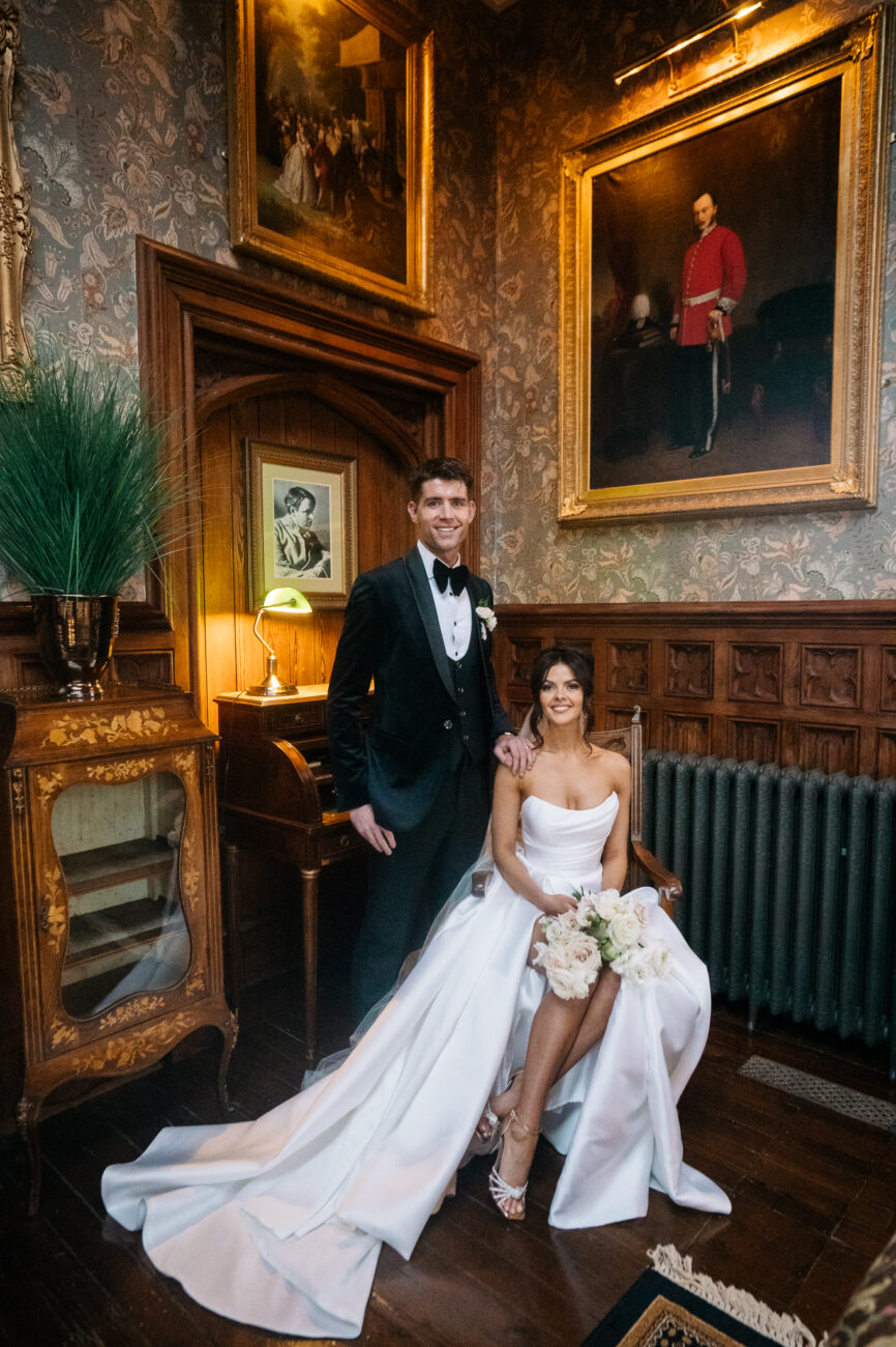 A man and woman posing for a picture