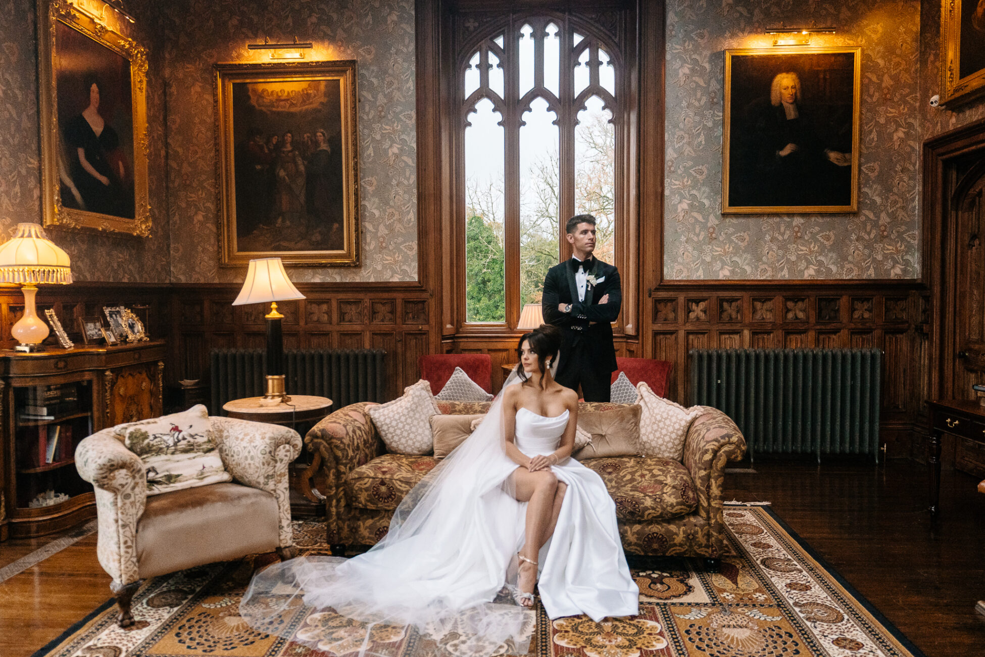 A man and woman in a fancy room