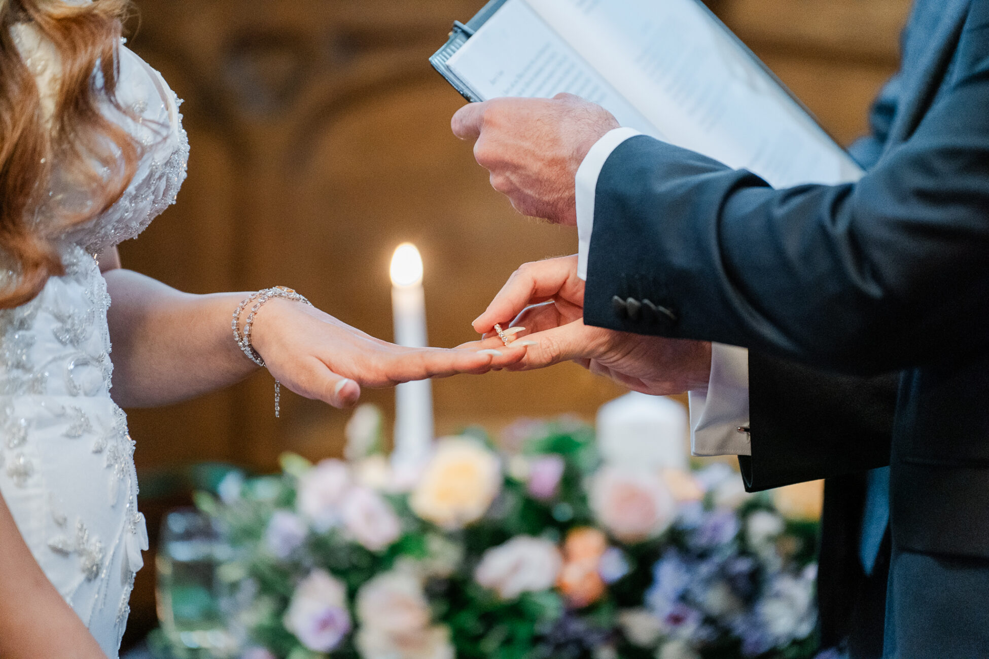 A man and woman holding hands