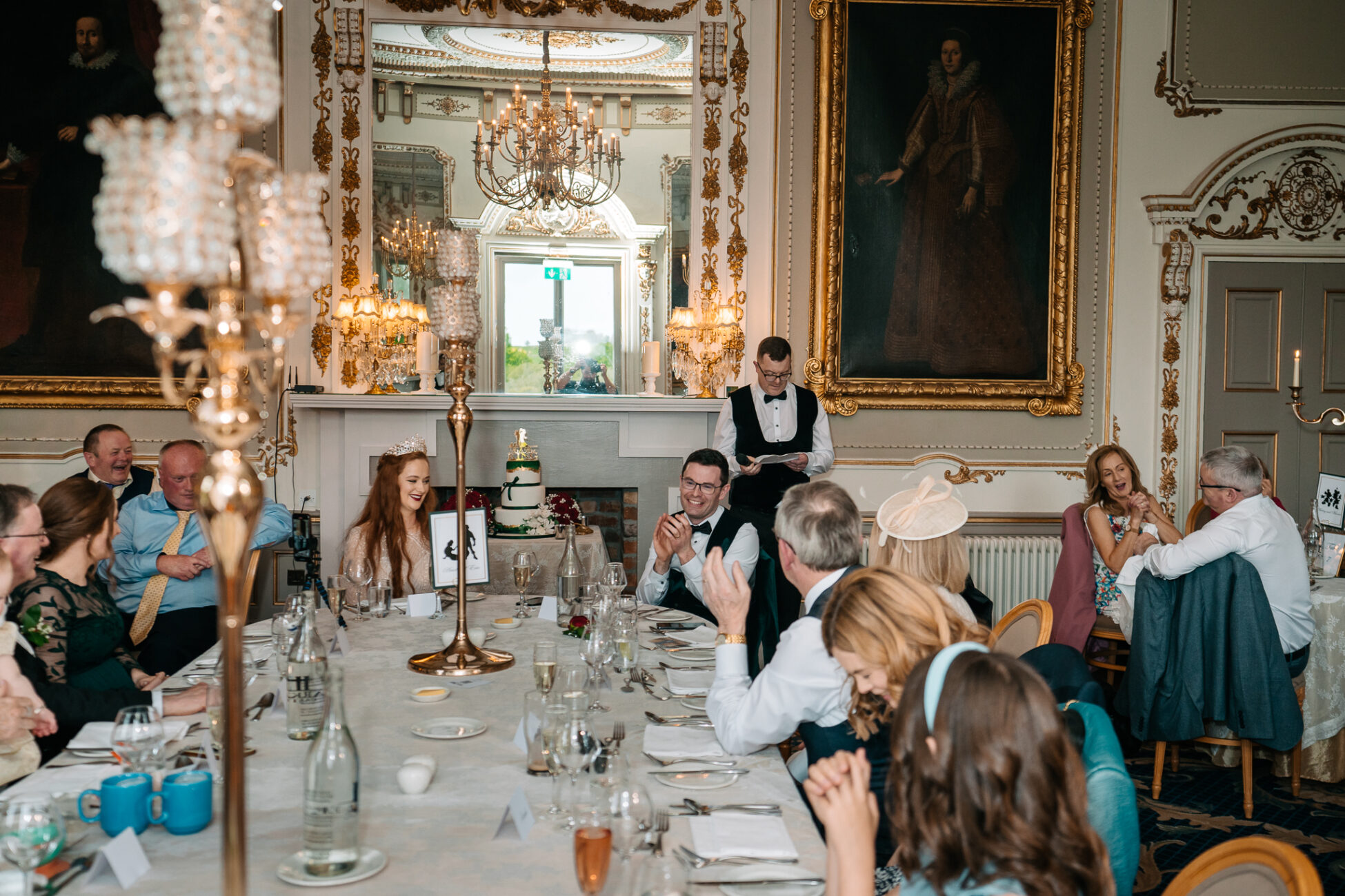 A group of people sitting around a table