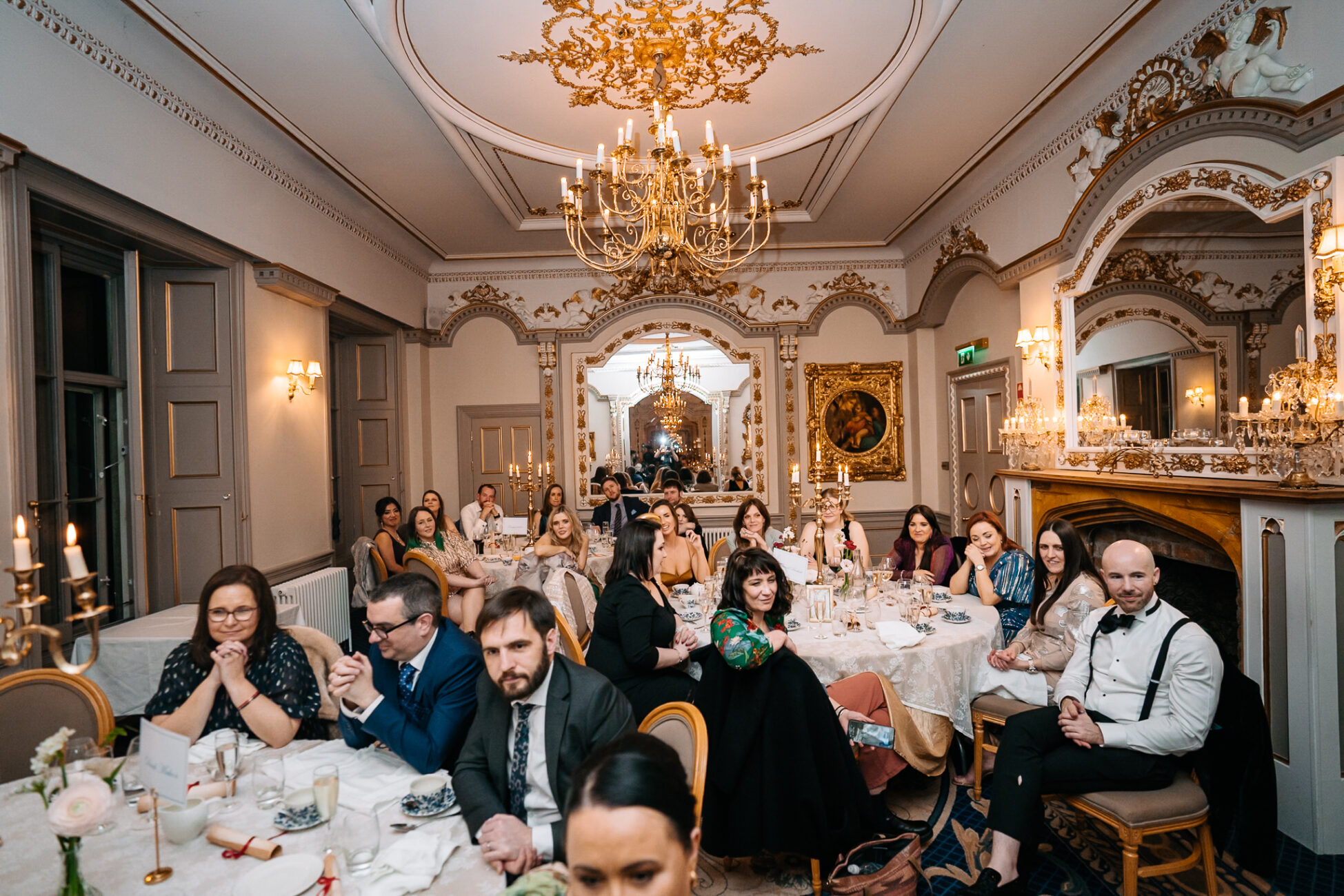 A group of people sitting around a table