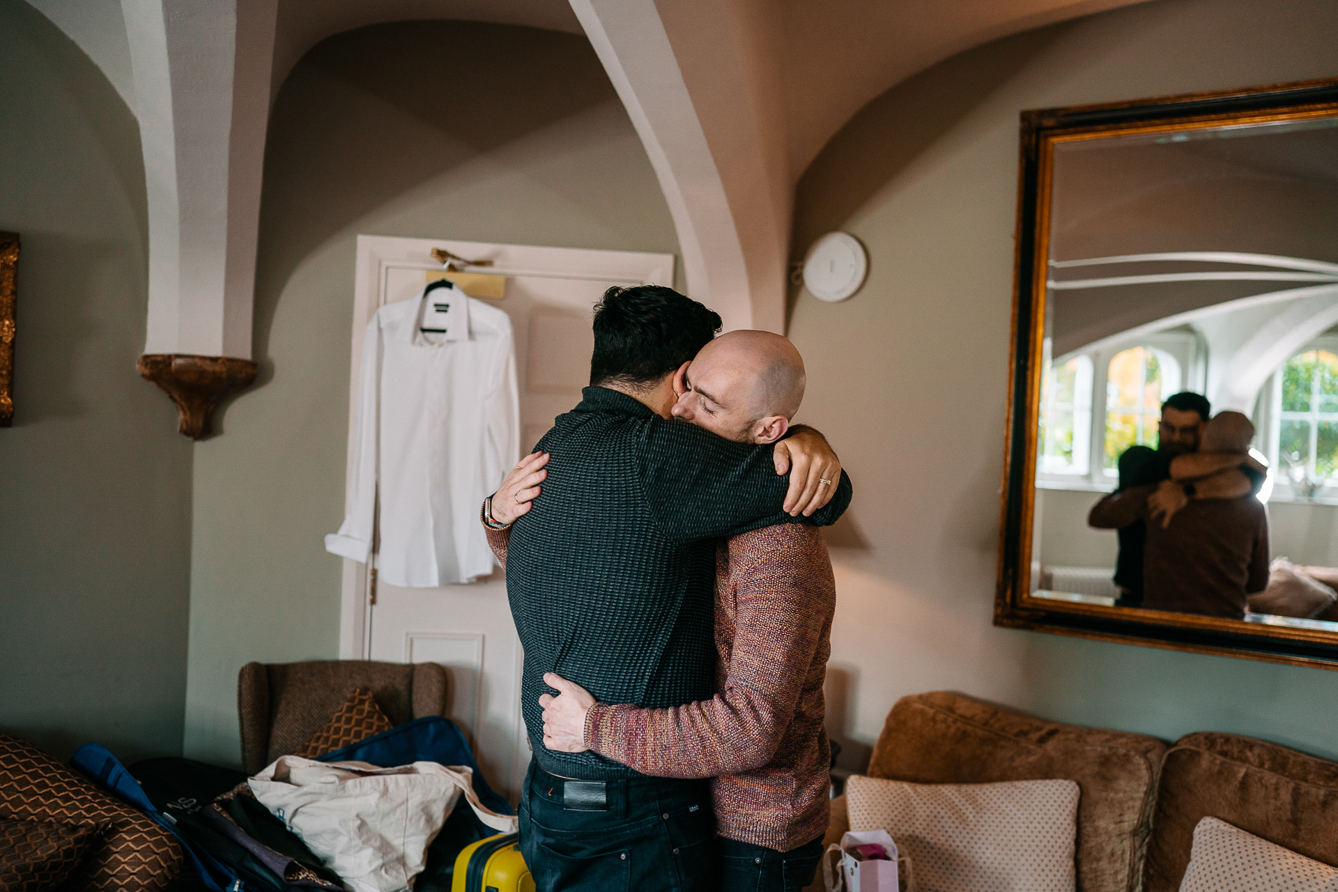 A man and woman kissing