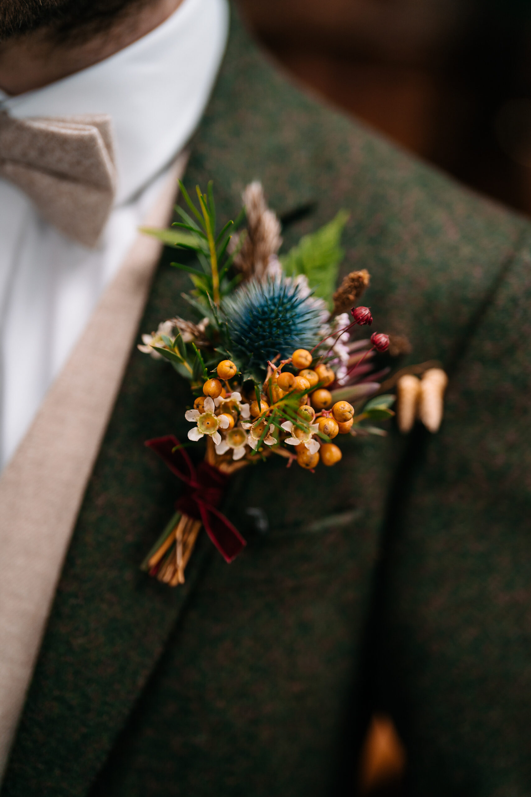 A person holding a bouquet of flowers