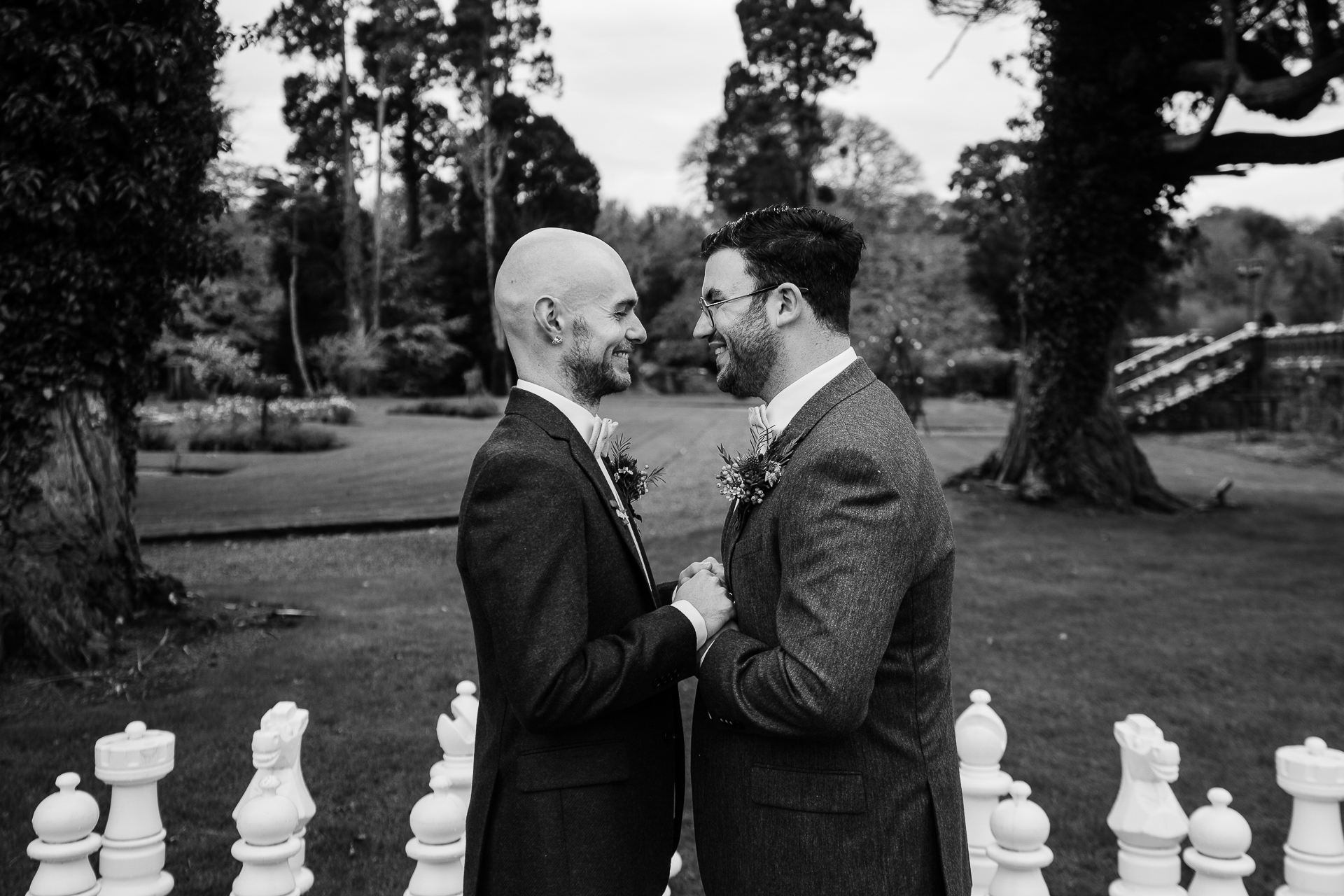 A couple of men playing chess