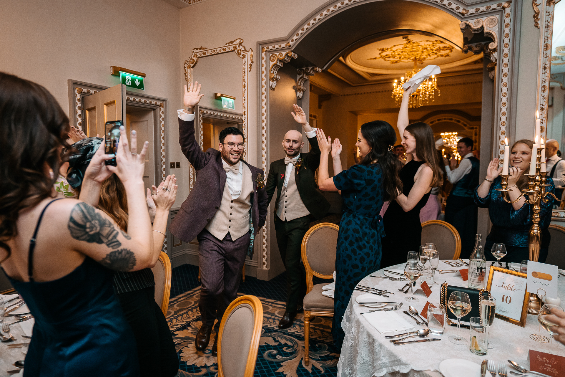 A group of people dancing