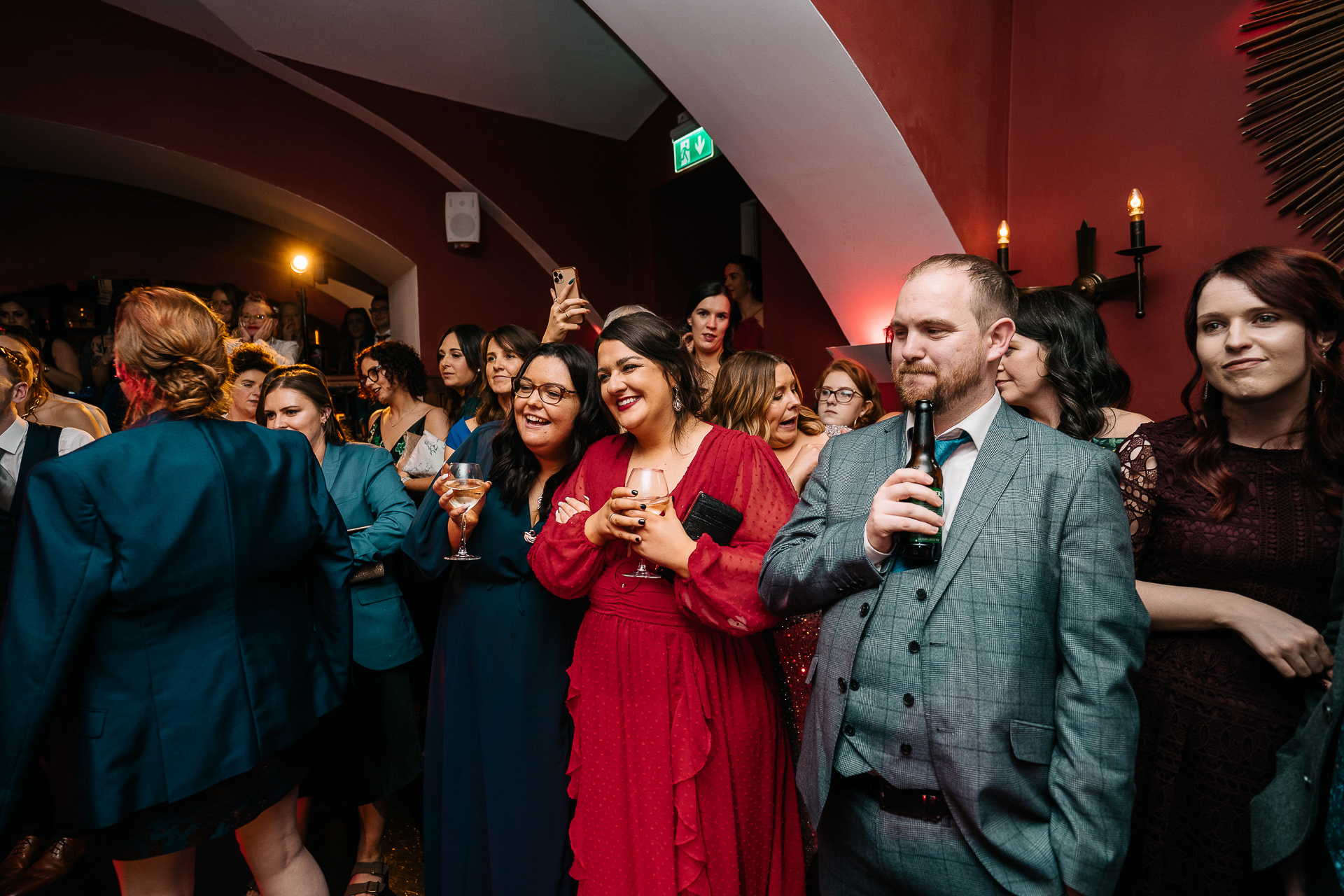 A group of people dancing