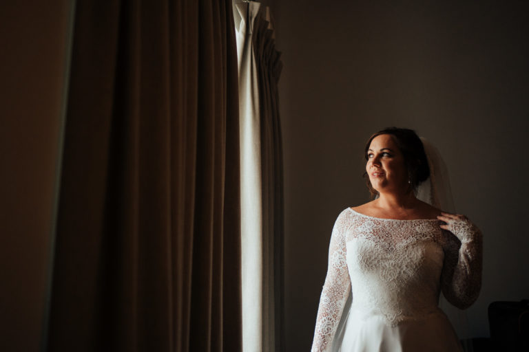 A person in a wedding dress