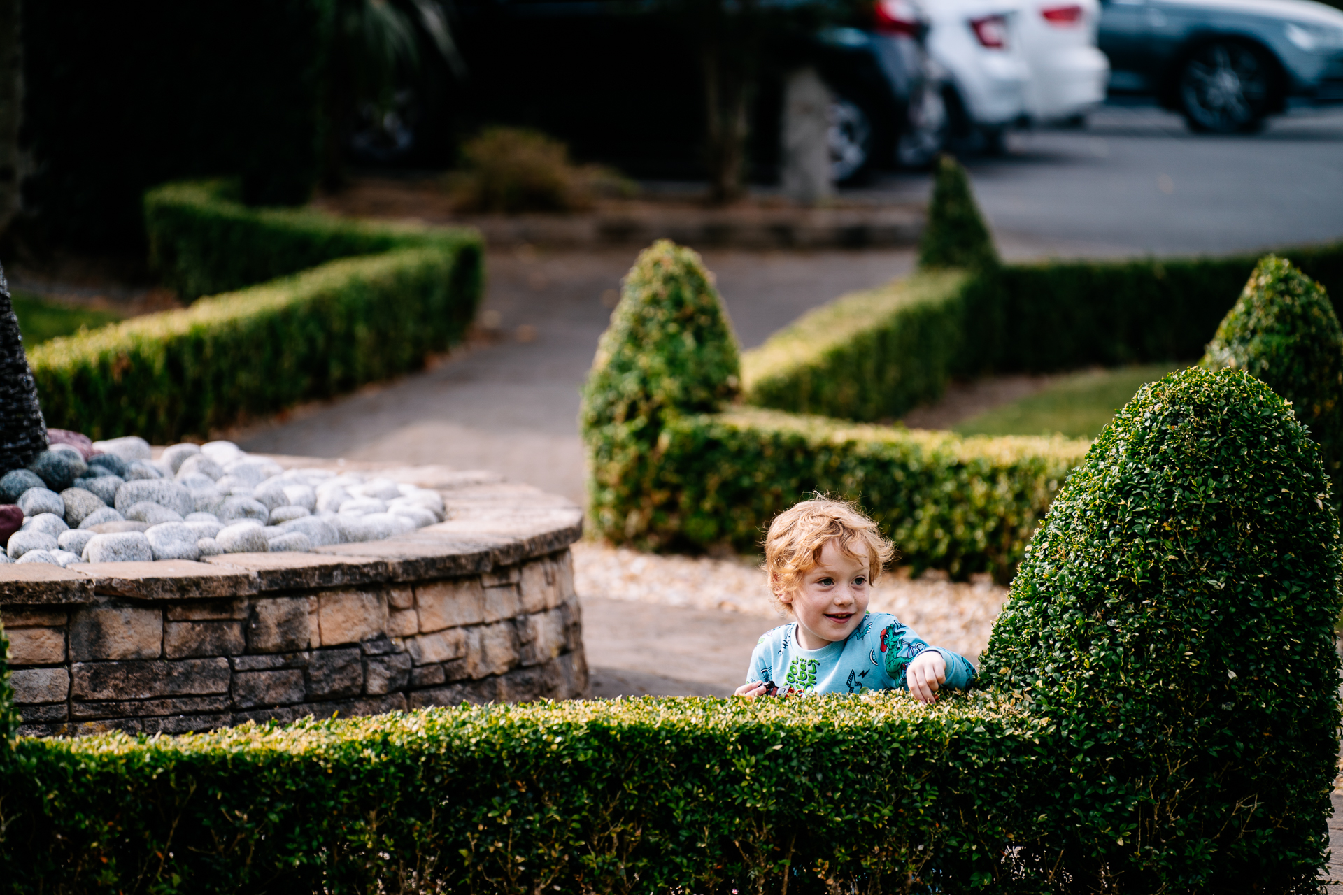 A child in a garden