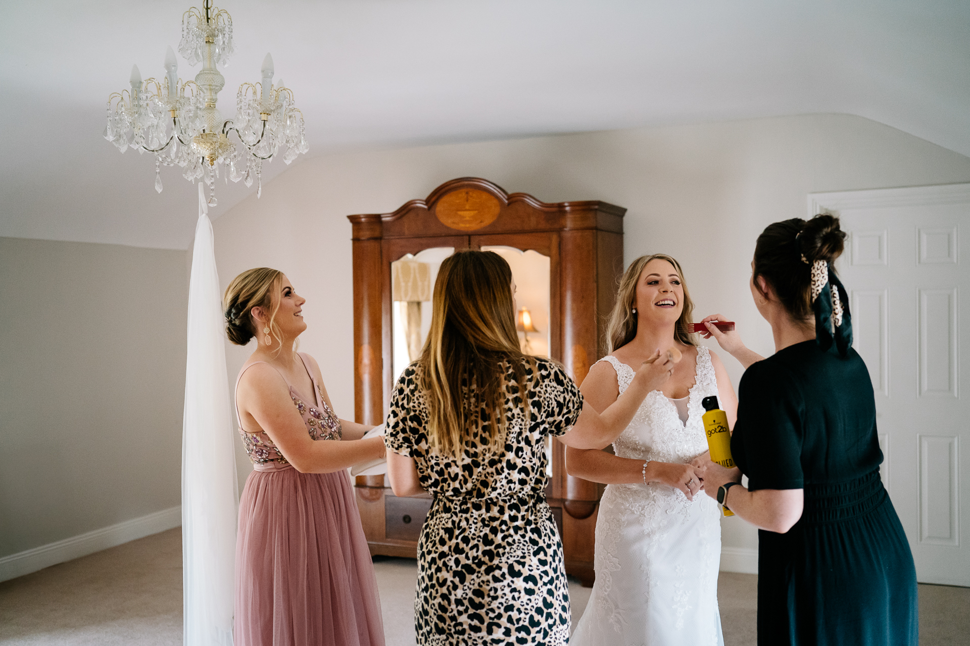 A group of women in dresses