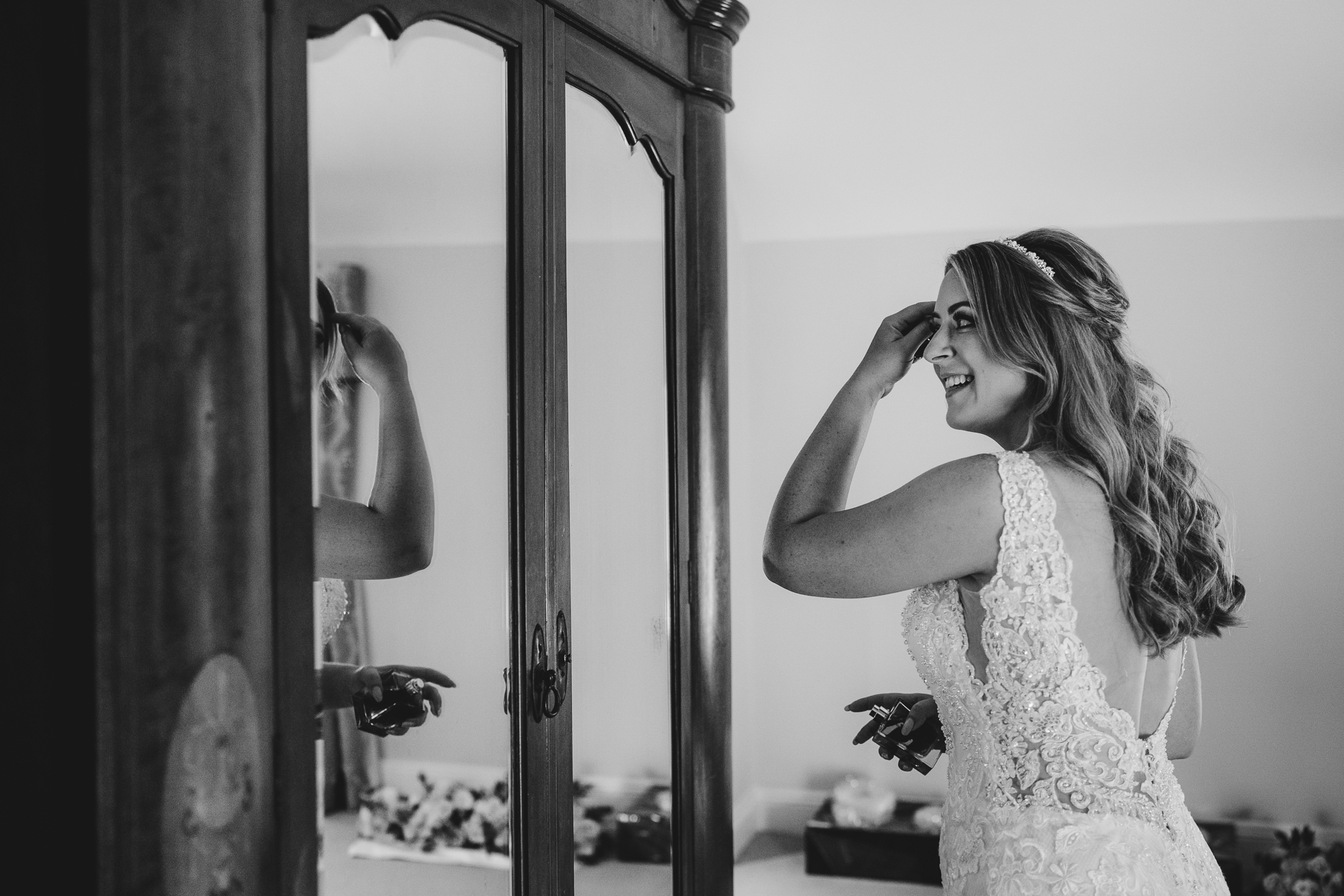 A woman in a wedding dress