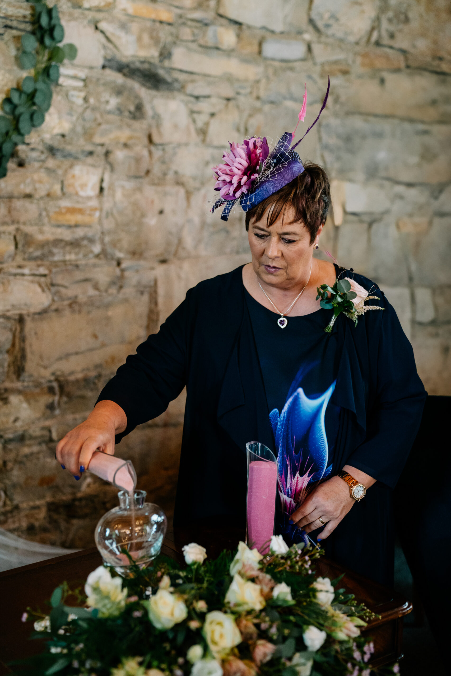 A person in a black dress