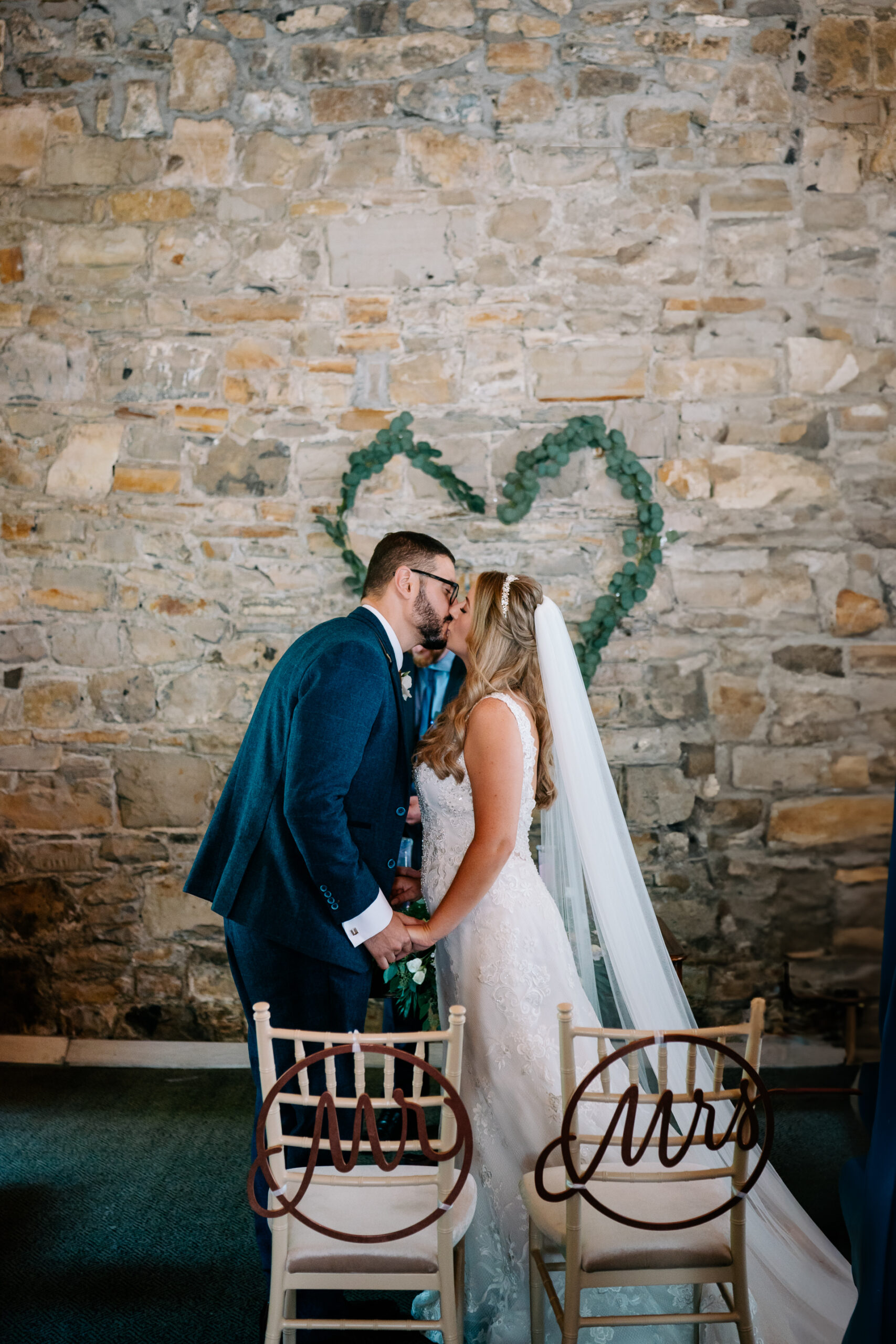 A man and woman kissing