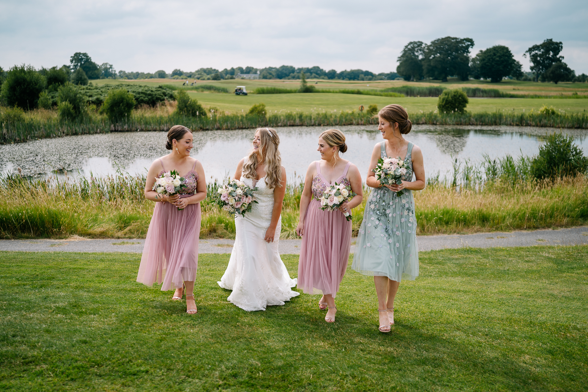 A group of women in dresses