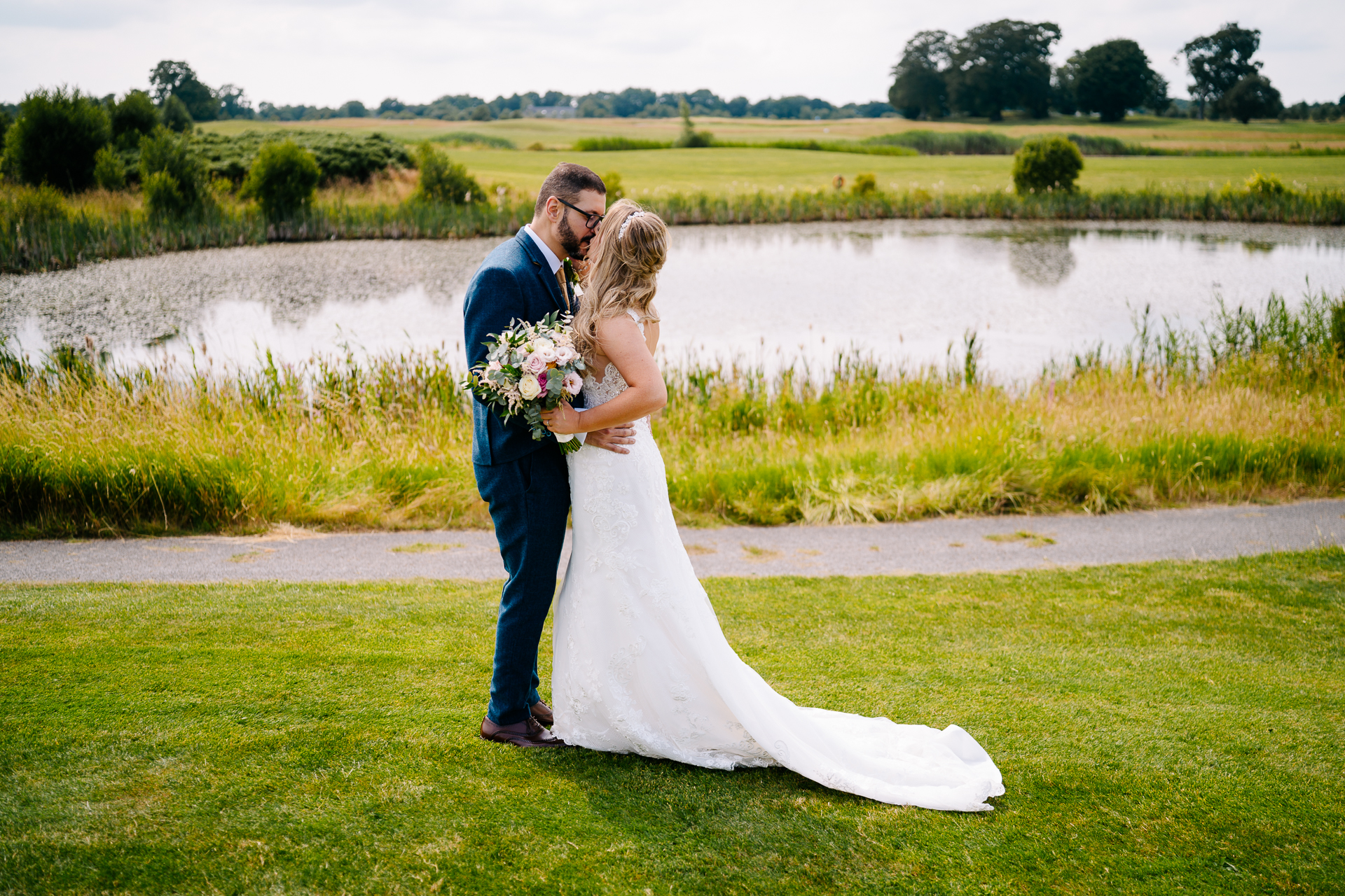 A man and woman kissing