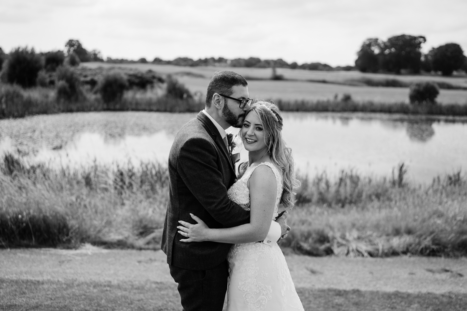 A man and woman kissing