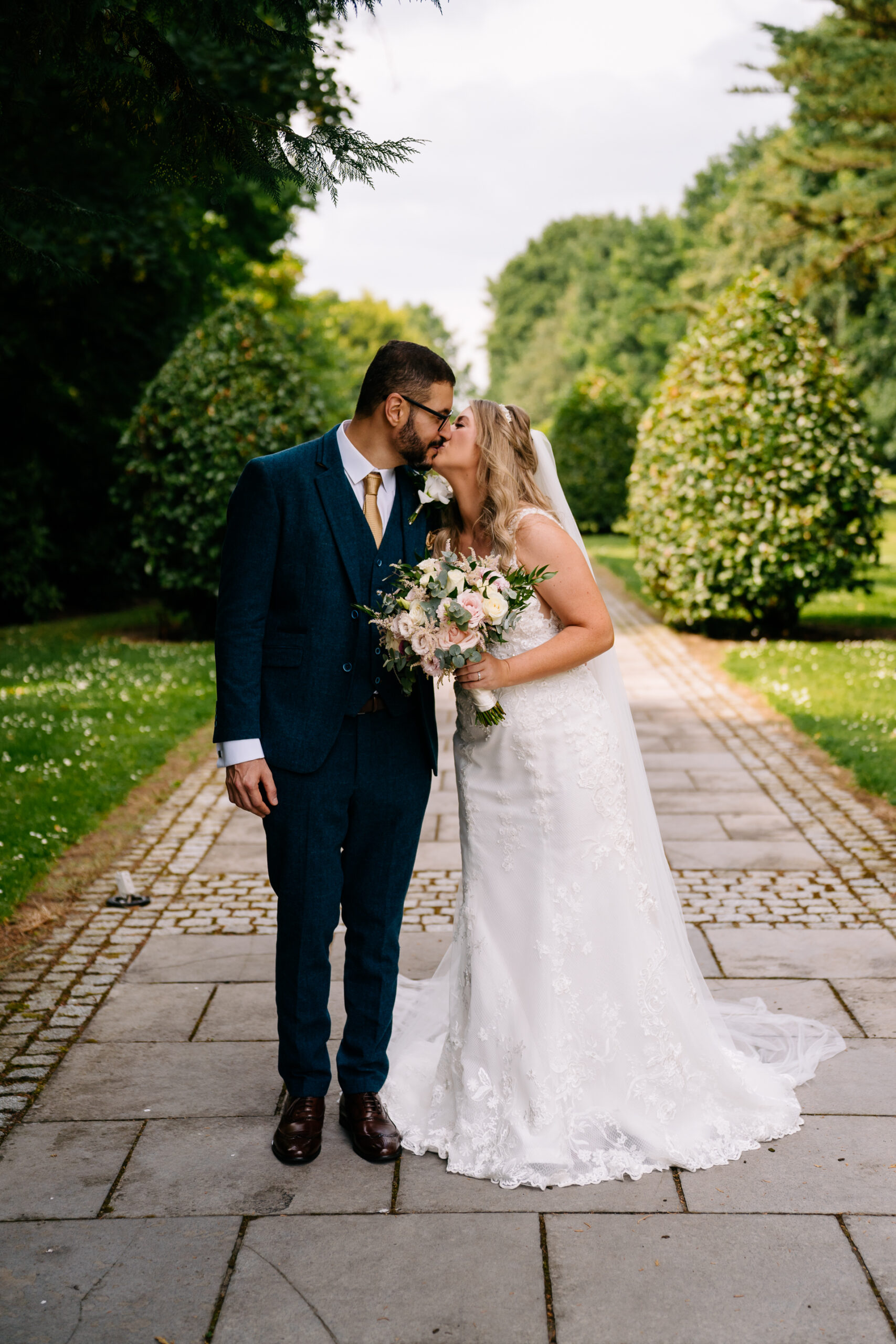 A man and woman kissing