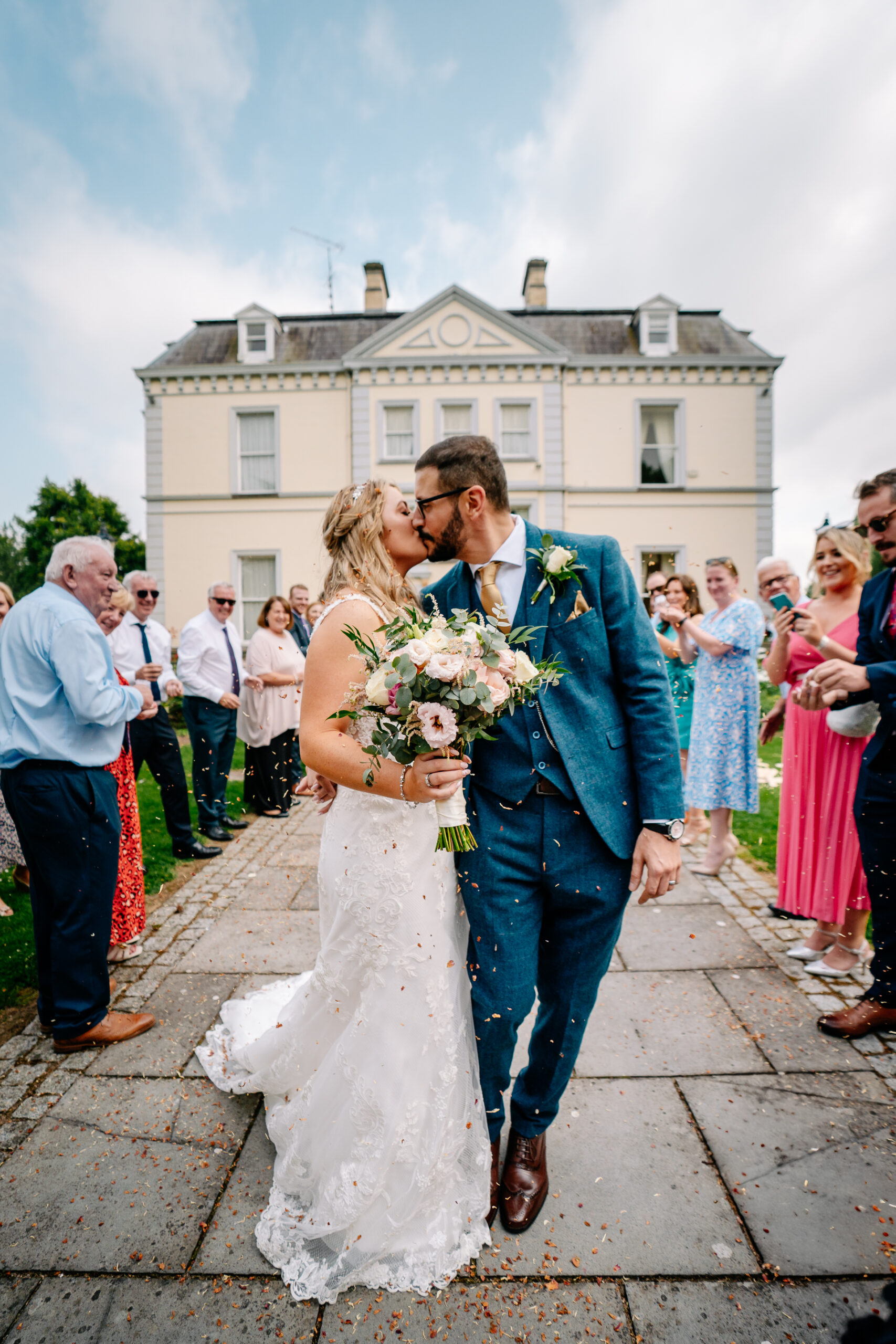 A man and woman kissing