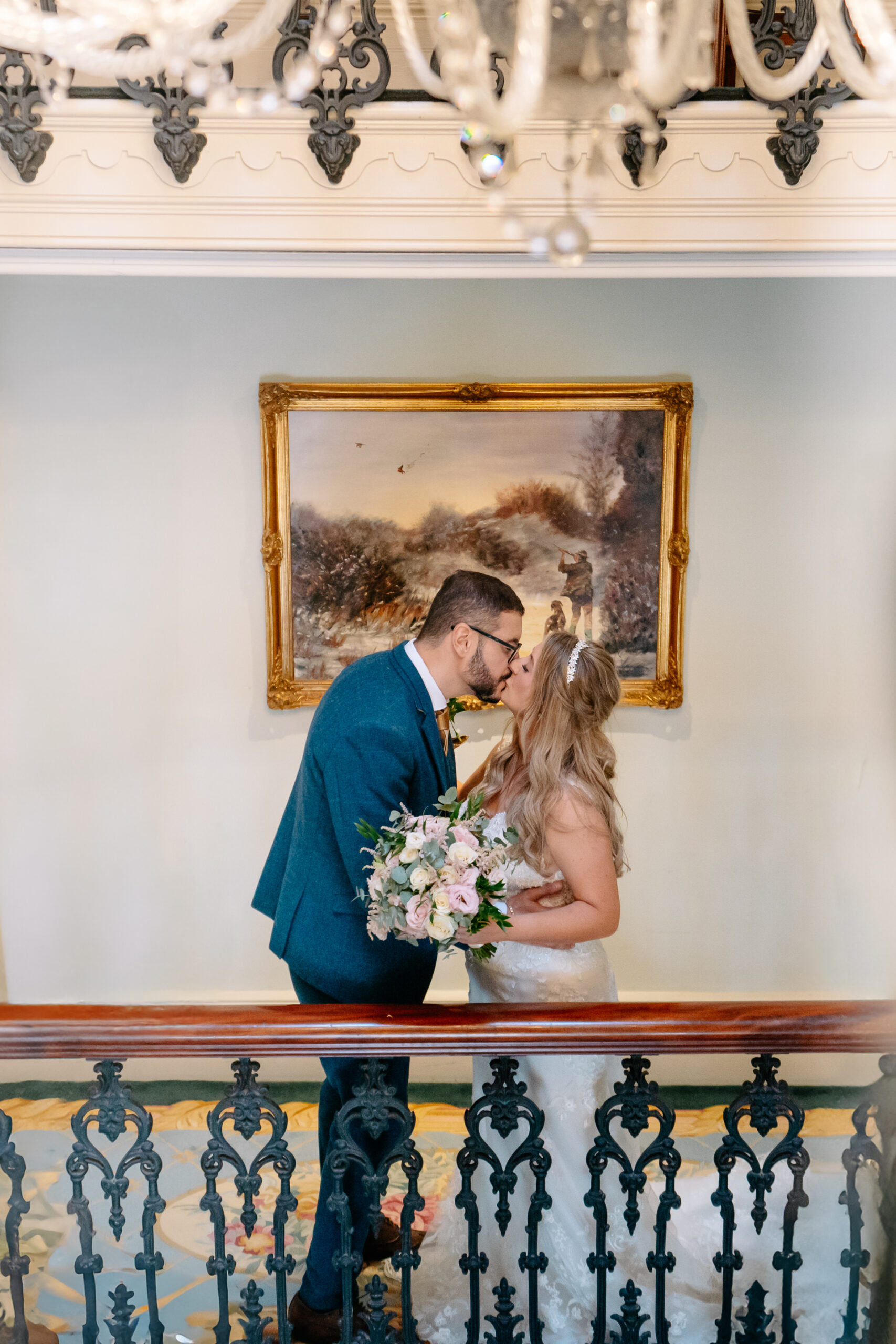 A man and woman kissing