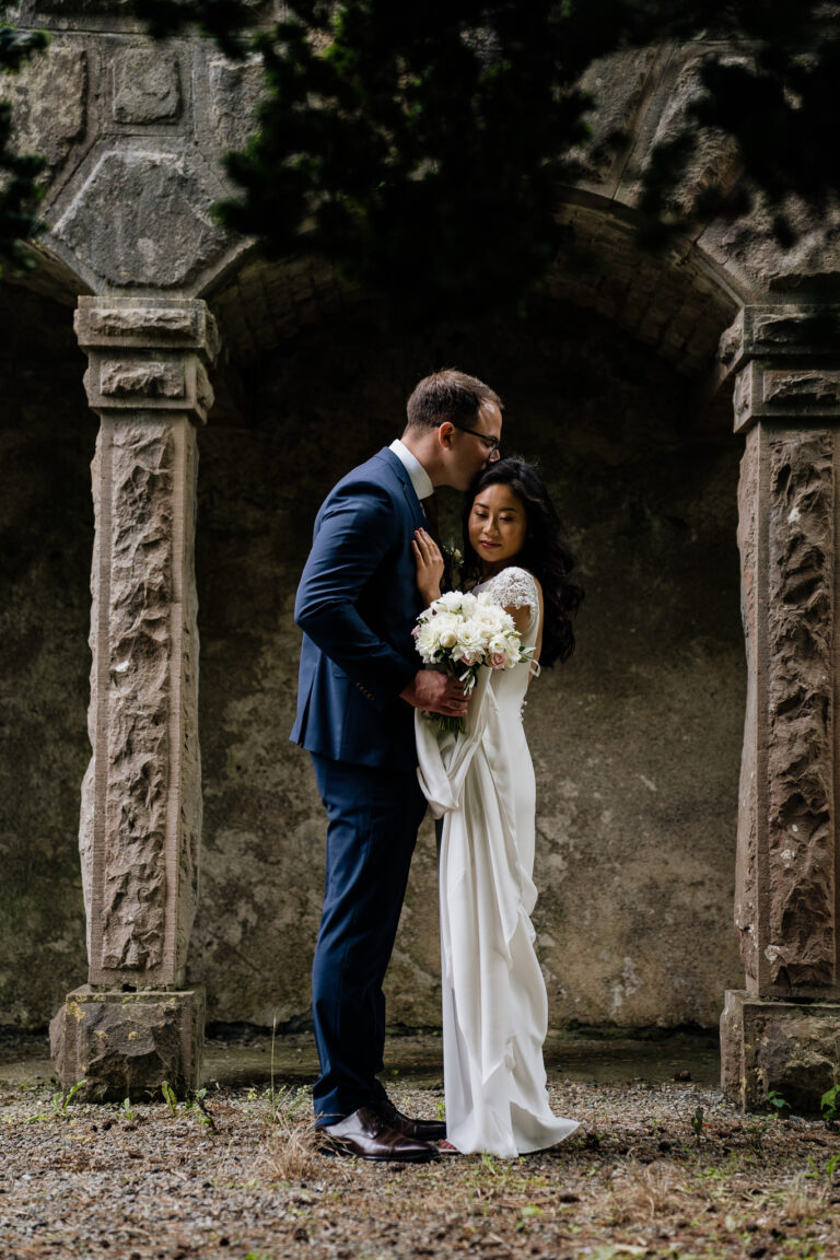 A man and woman kissing