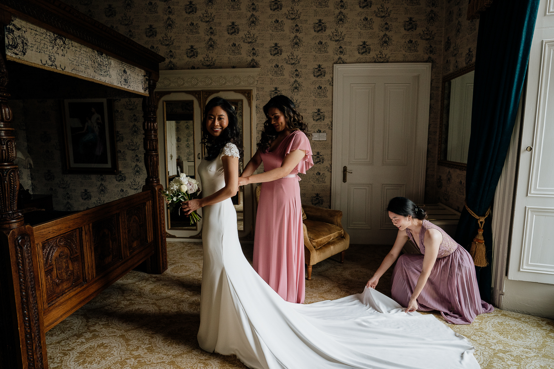 A group of women in dresses