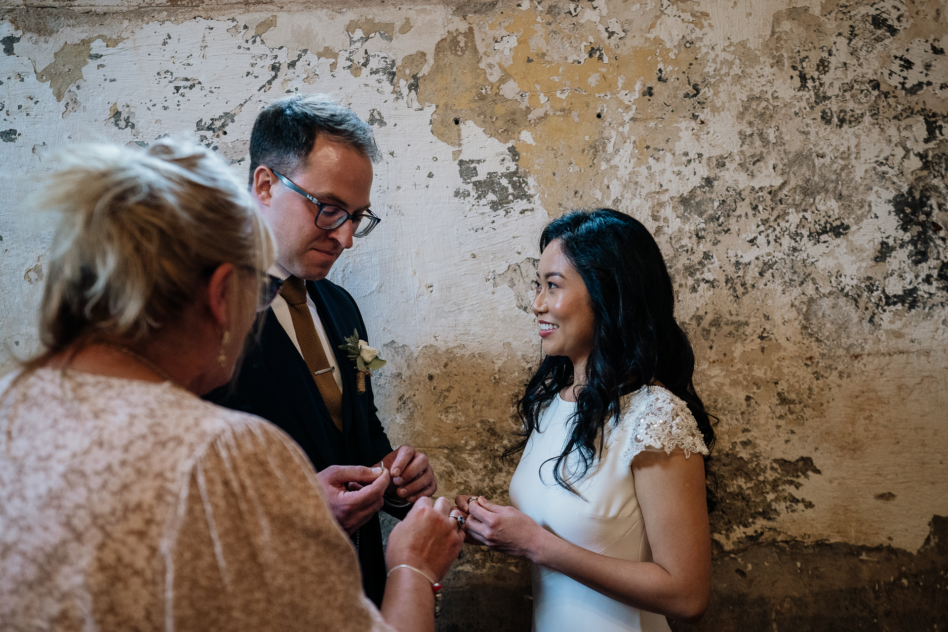 A man and woman holding hands