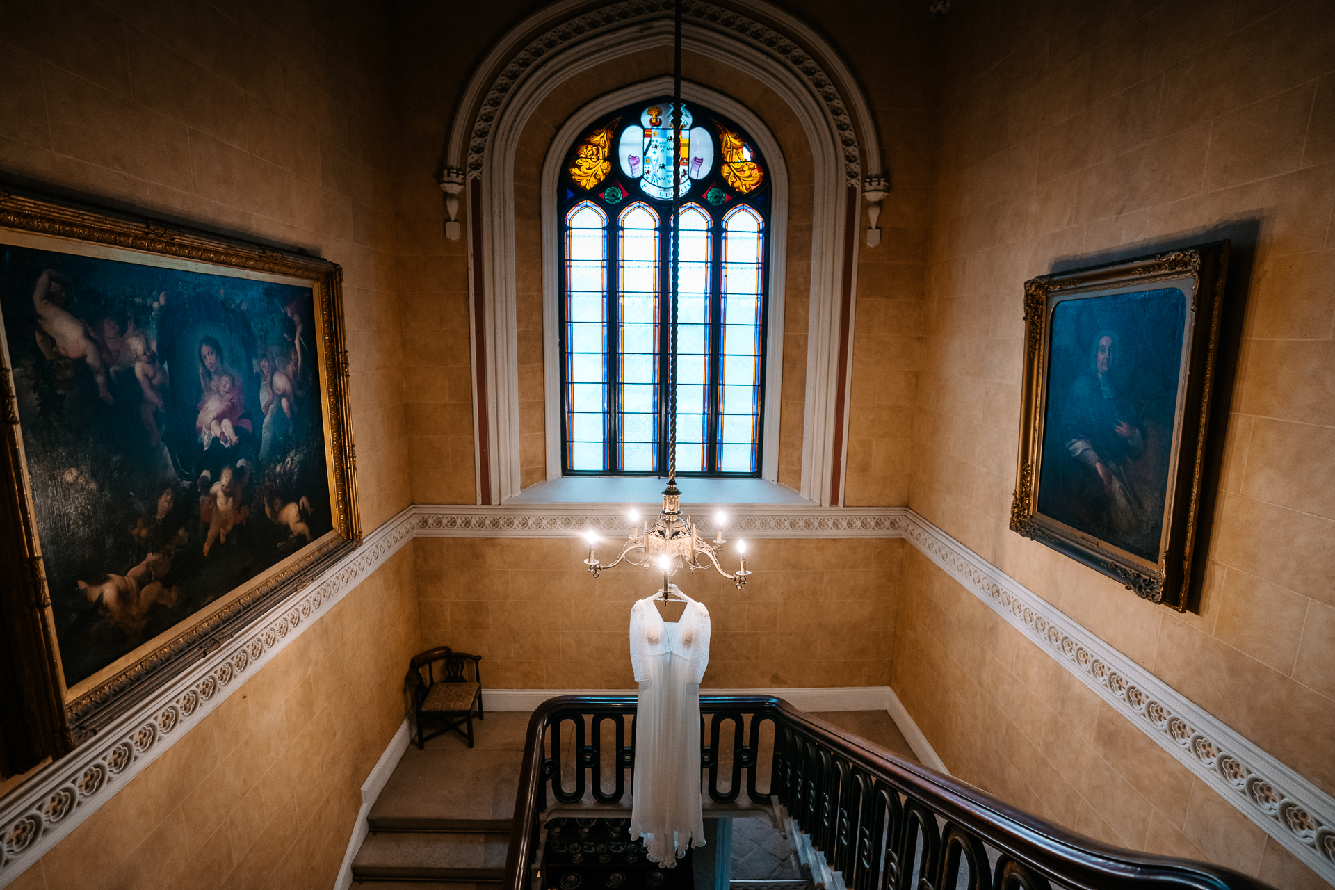 A religious statue in a church