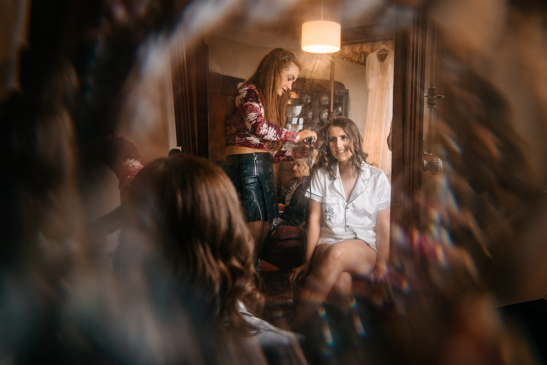 A group of people in a room