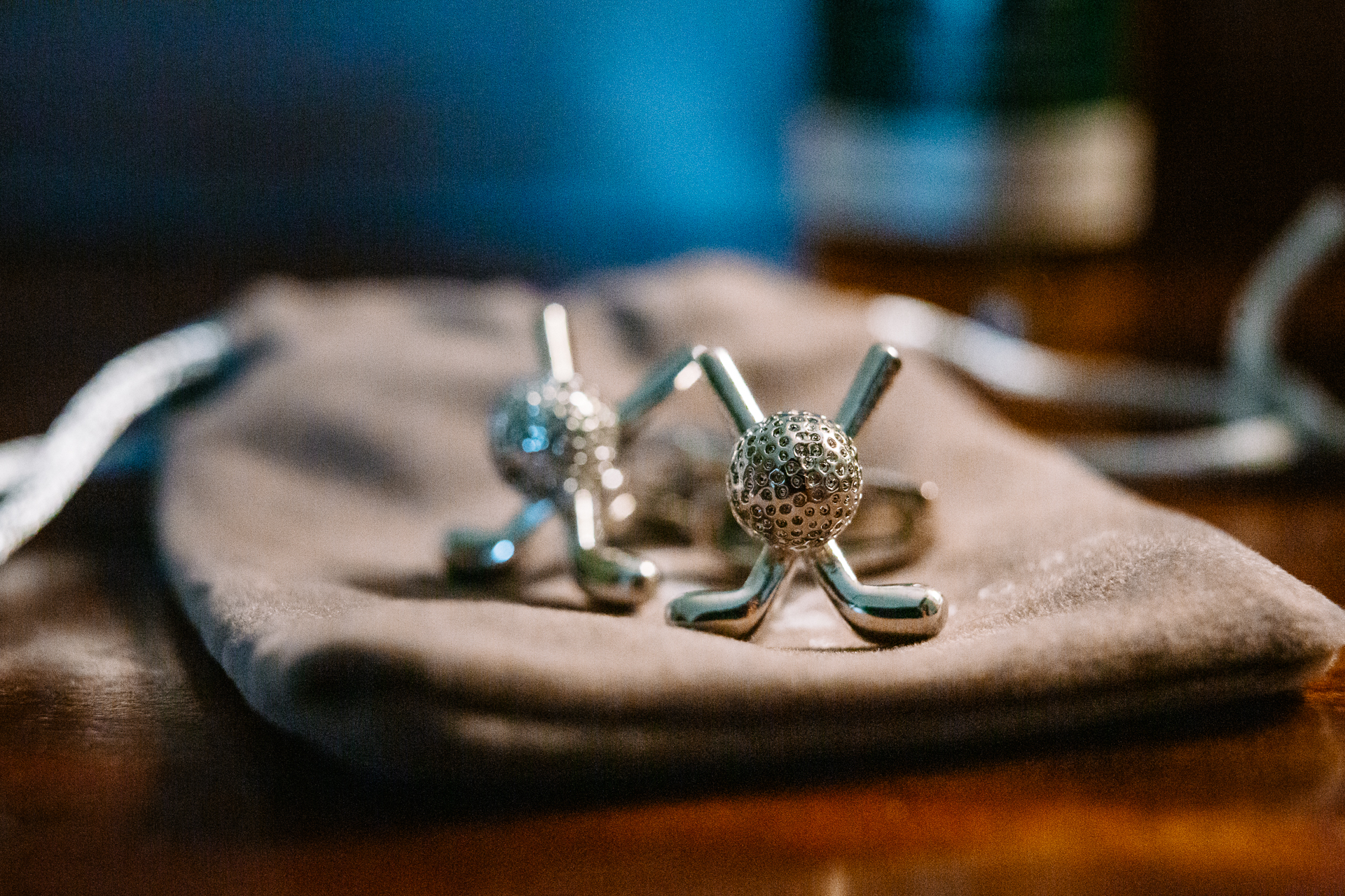 A pair of earrings on a book