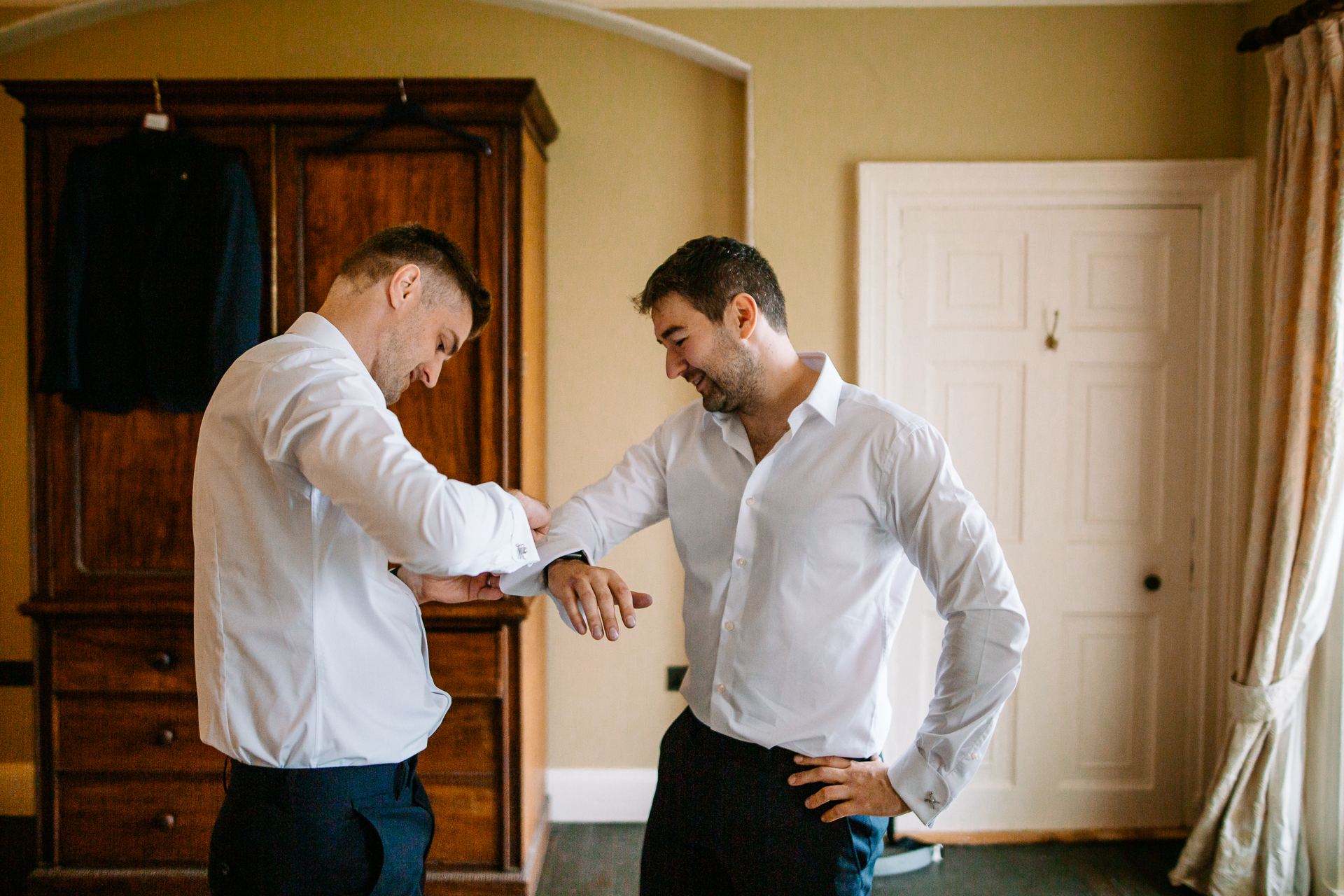 Two men shaking hands