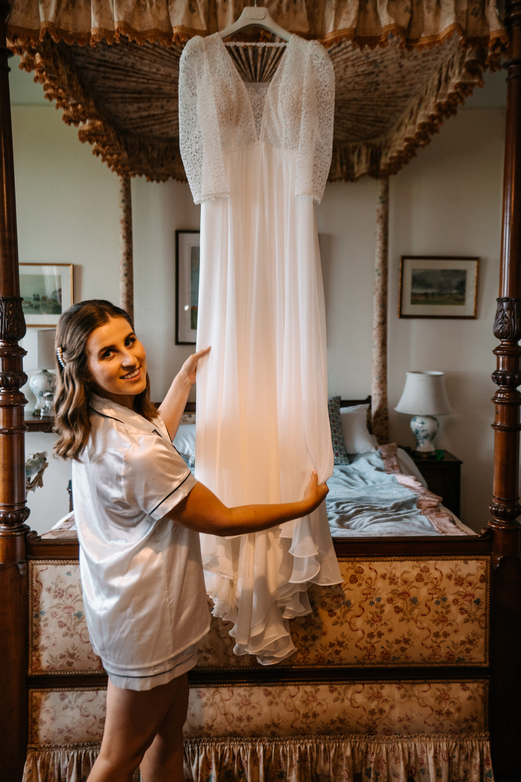 A girl posing in front of a mirror