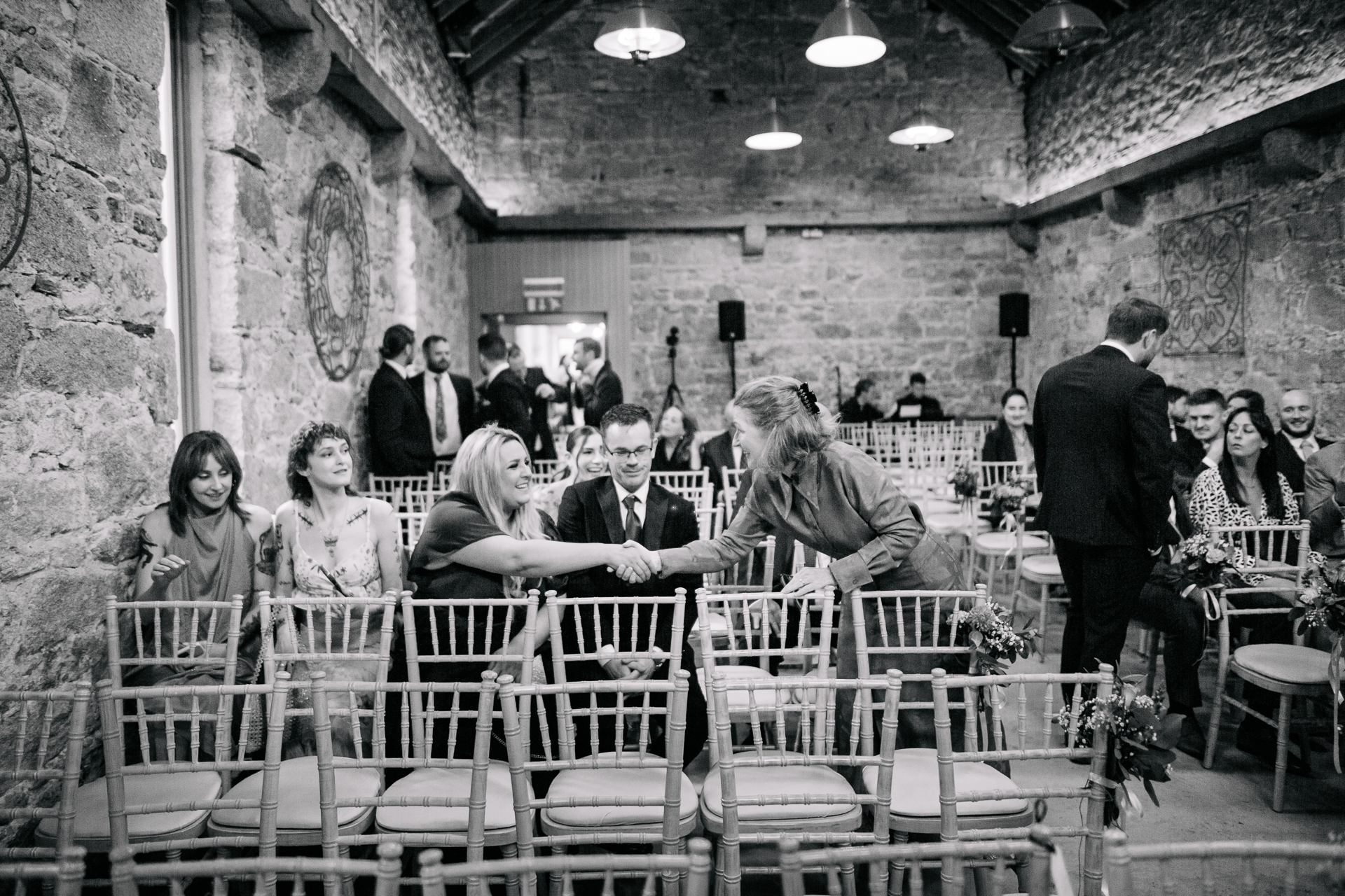 A group of people sitting at a table