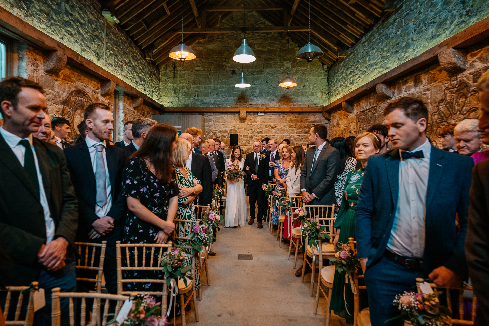 A group of people at a wedding