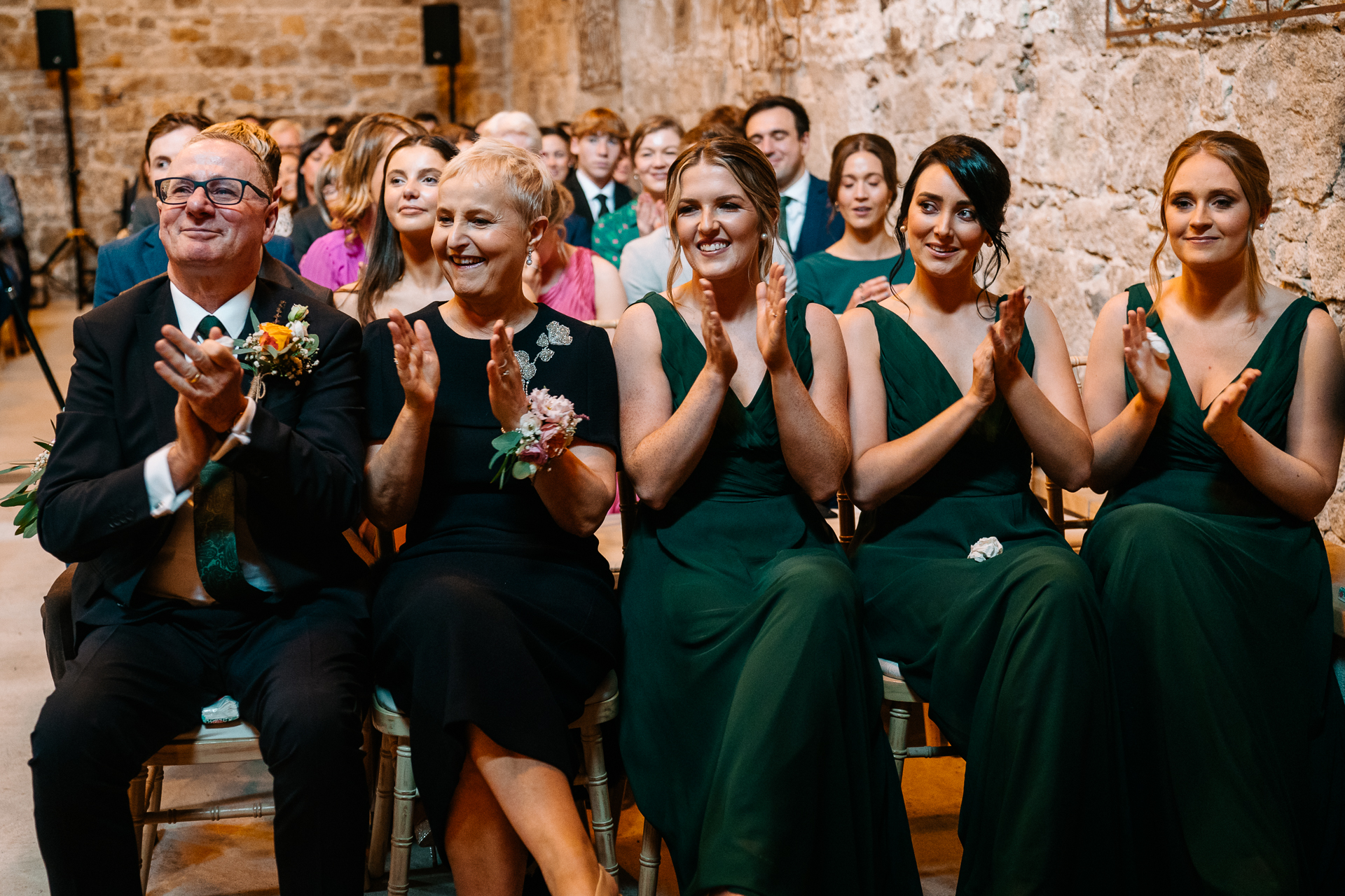 A group of people sitting together