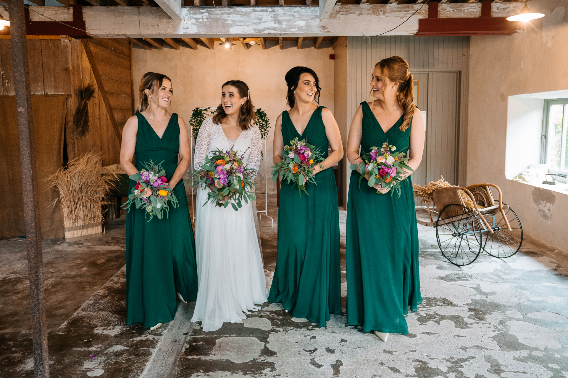 A group of women in dresses