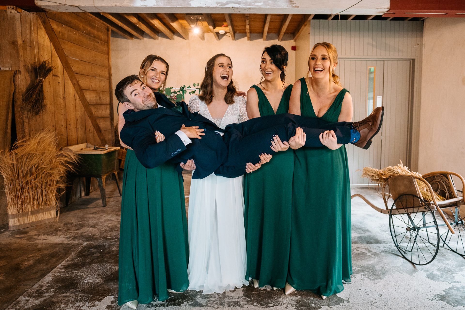 A group of women in dresses