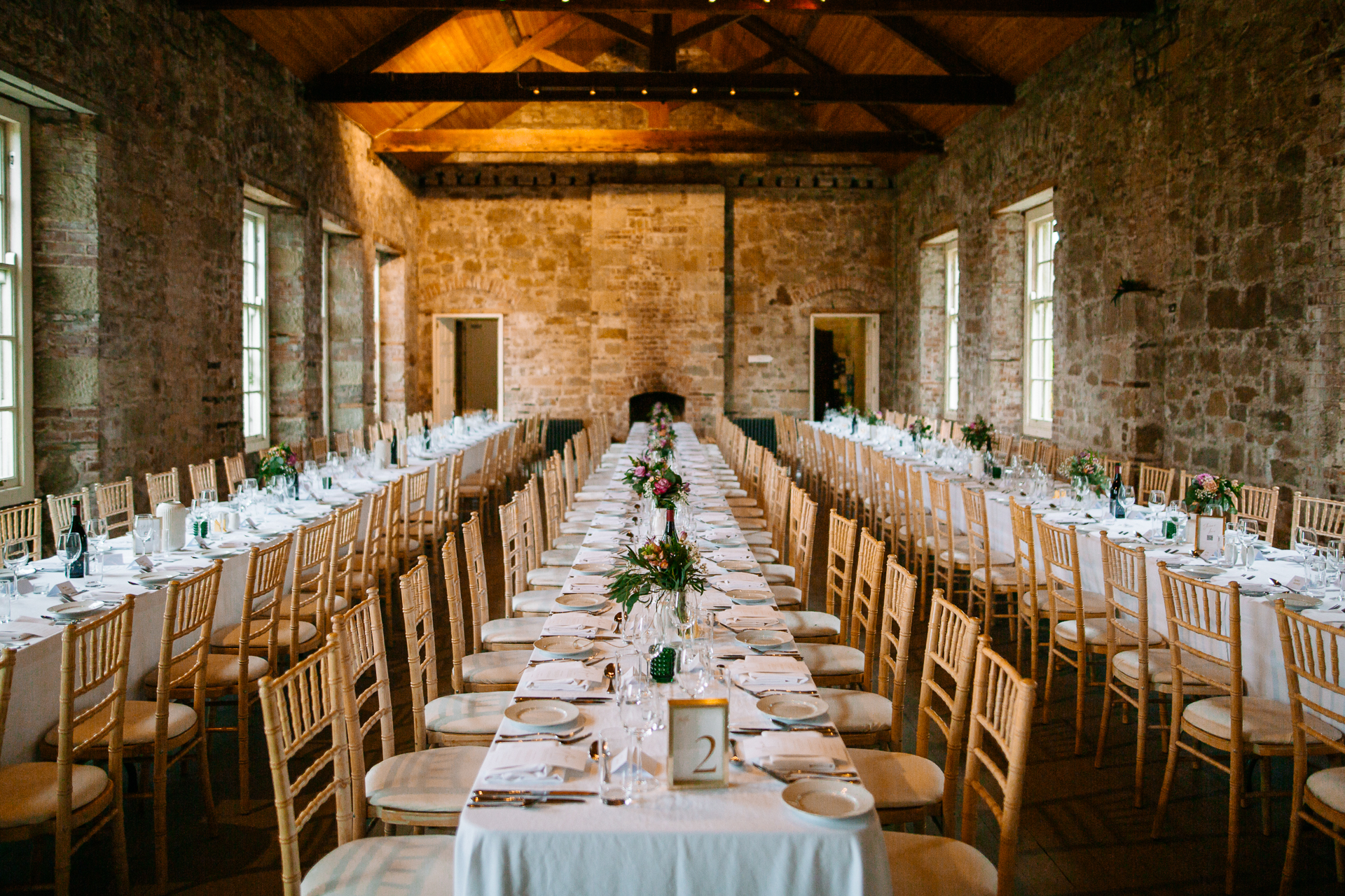 A room with tables and chairs