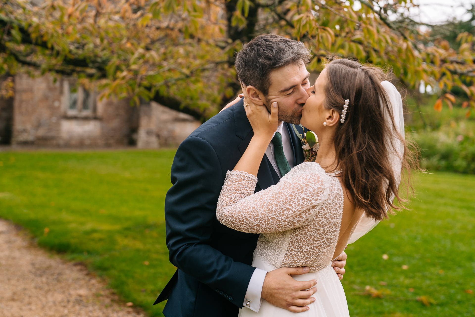 A man and woman kissing