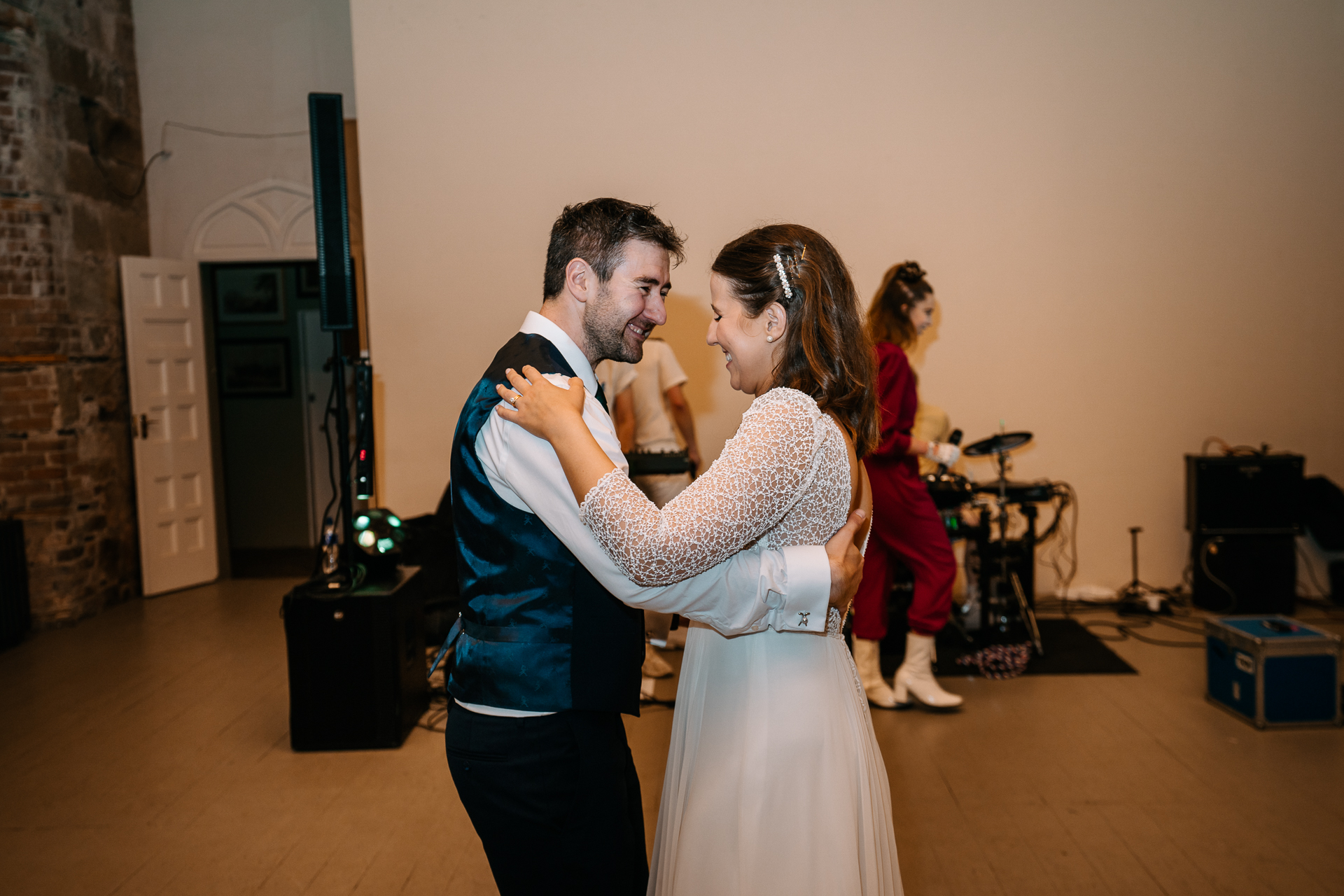 A man and woman dancing